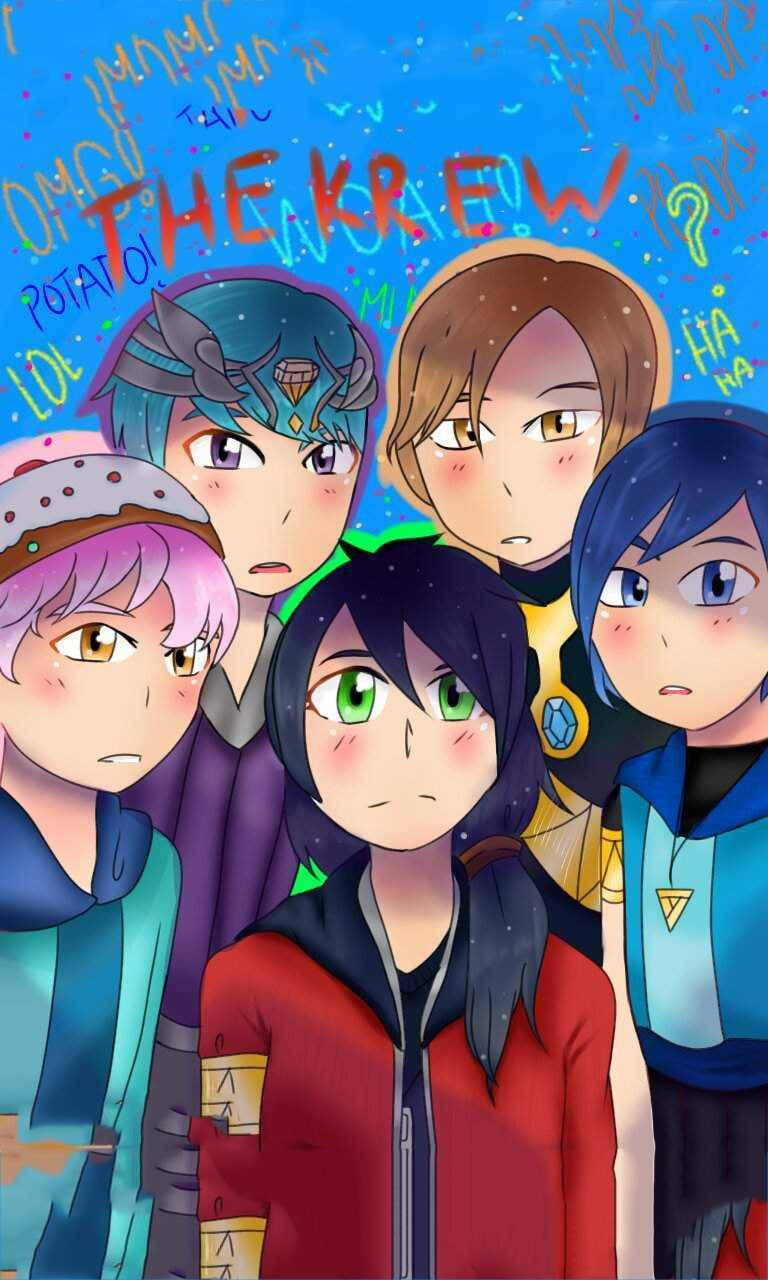 The Krew, anime characters, colorful outfits, HD Phone Wallpaper