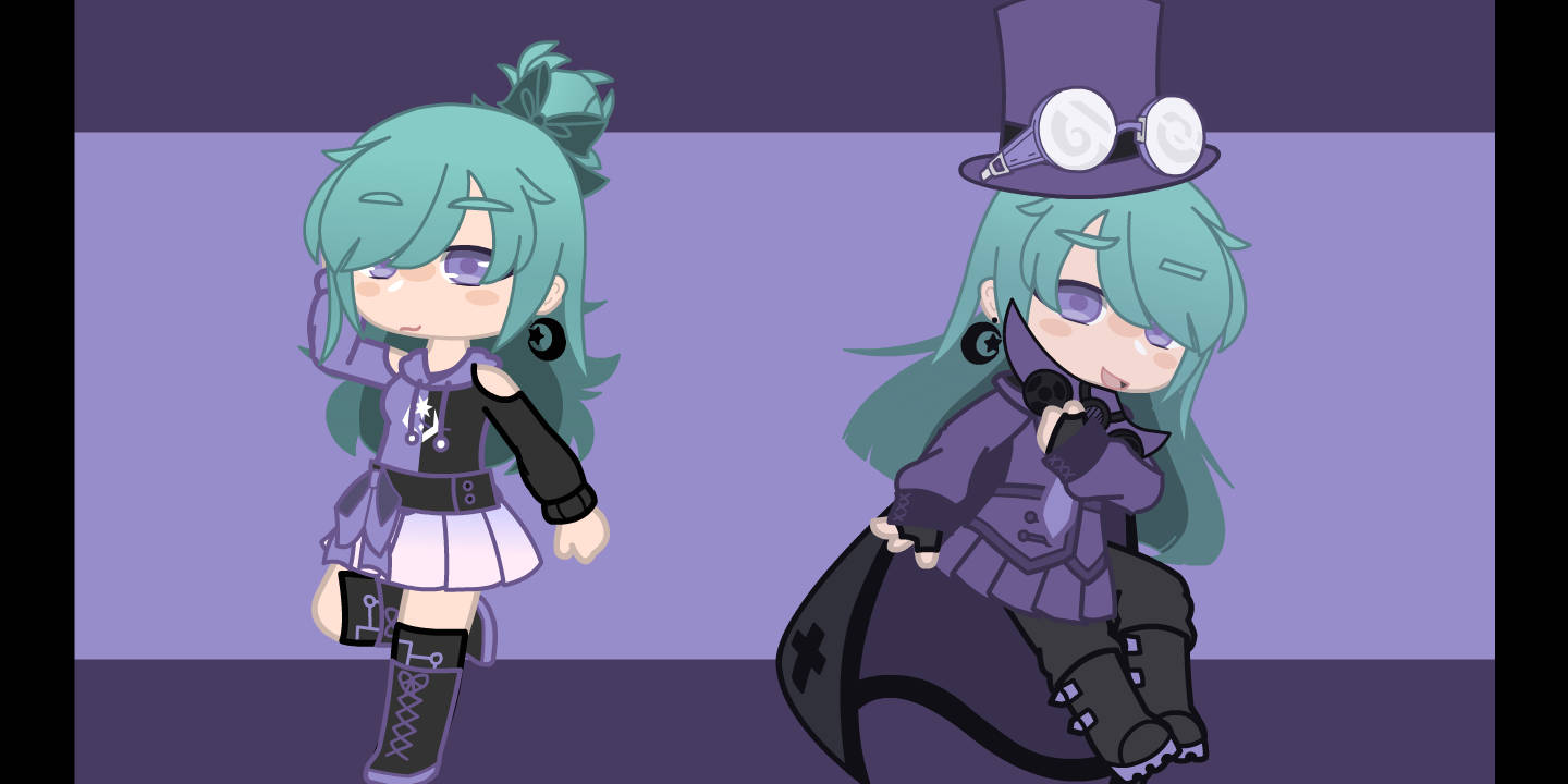 The Krew, chibi anime girls, teal hair, HD Desktop Wallpaper