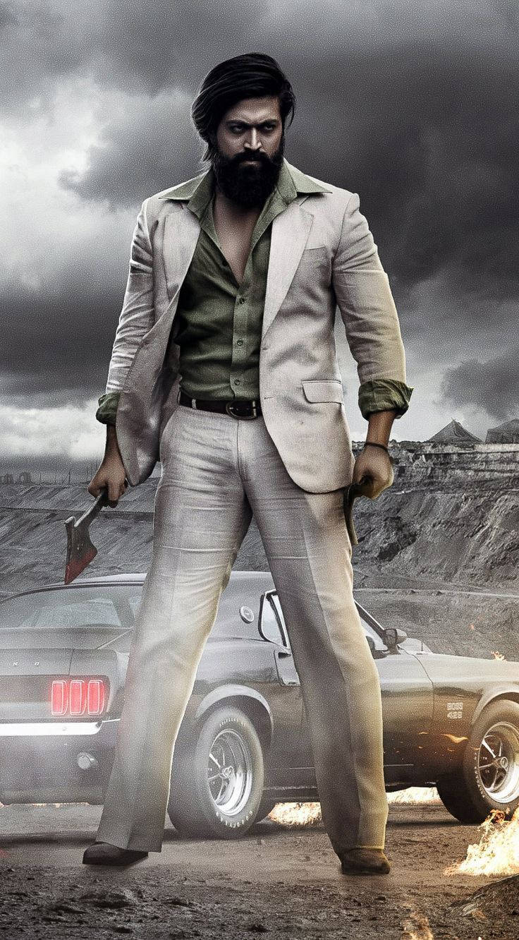 K.G.F 2, bearded man, light suit, HD Phone Wallpaper