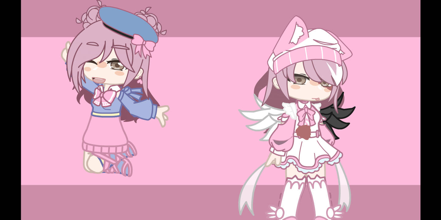 The Krew, rainbow, chibi anime girls, HD Desktop Wallpaper