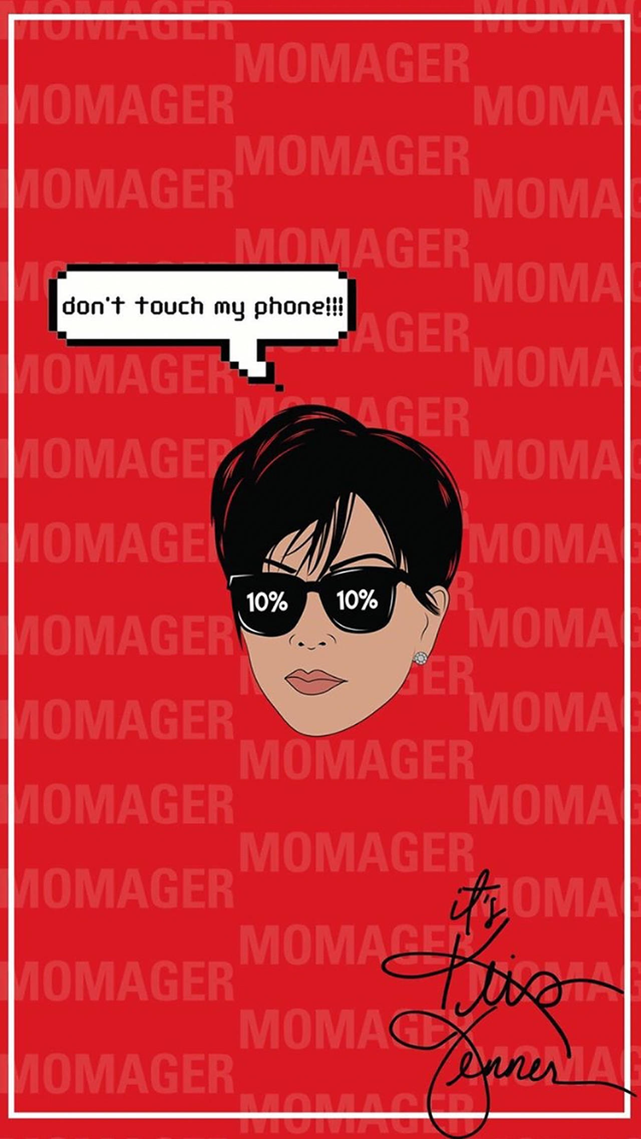 Kris Jenner, pixel-art illustration, short hair, Full HD Phone Wallpaper