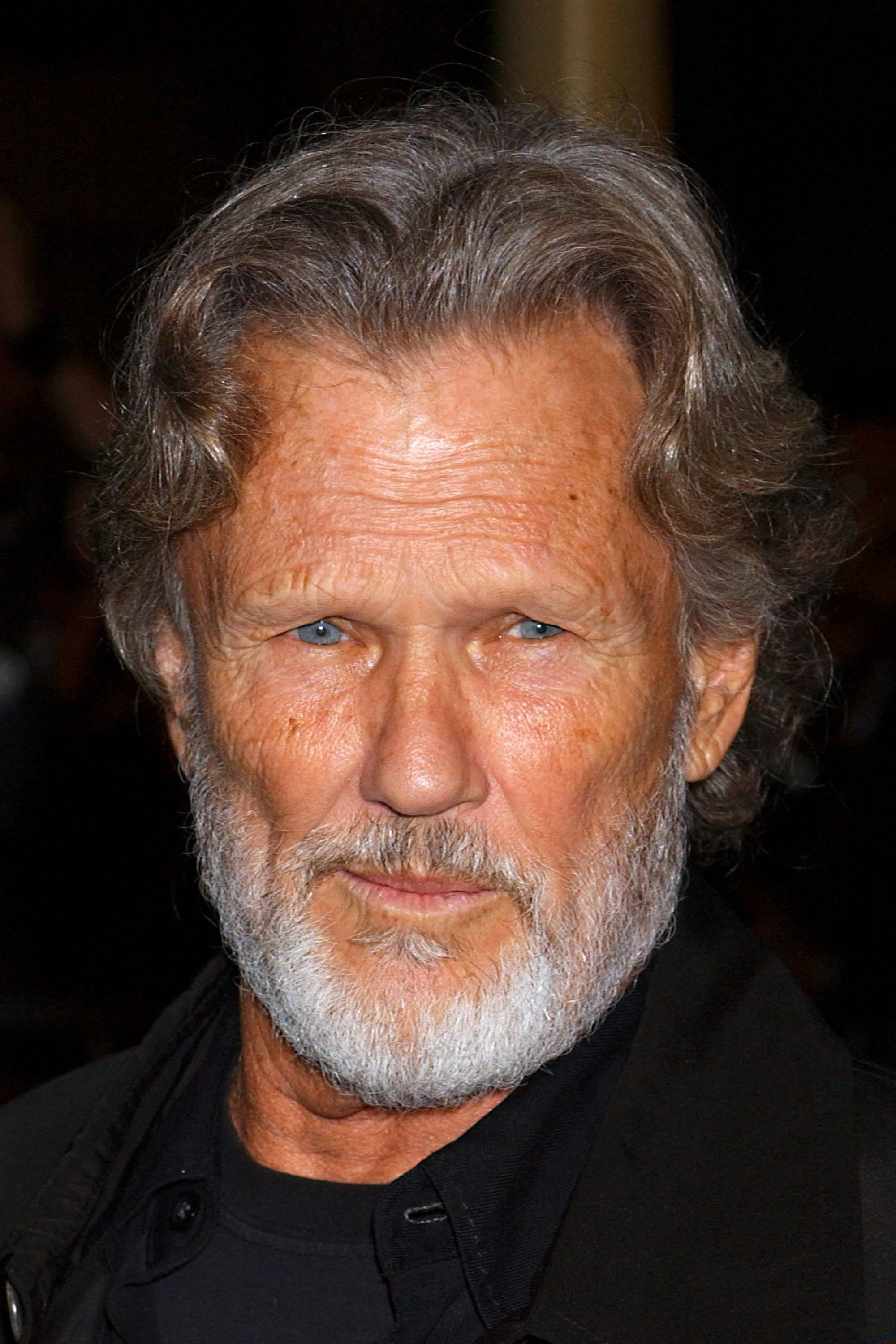 Kris Kristofferson, gray hair, beard, 2K Phone Wallpaper