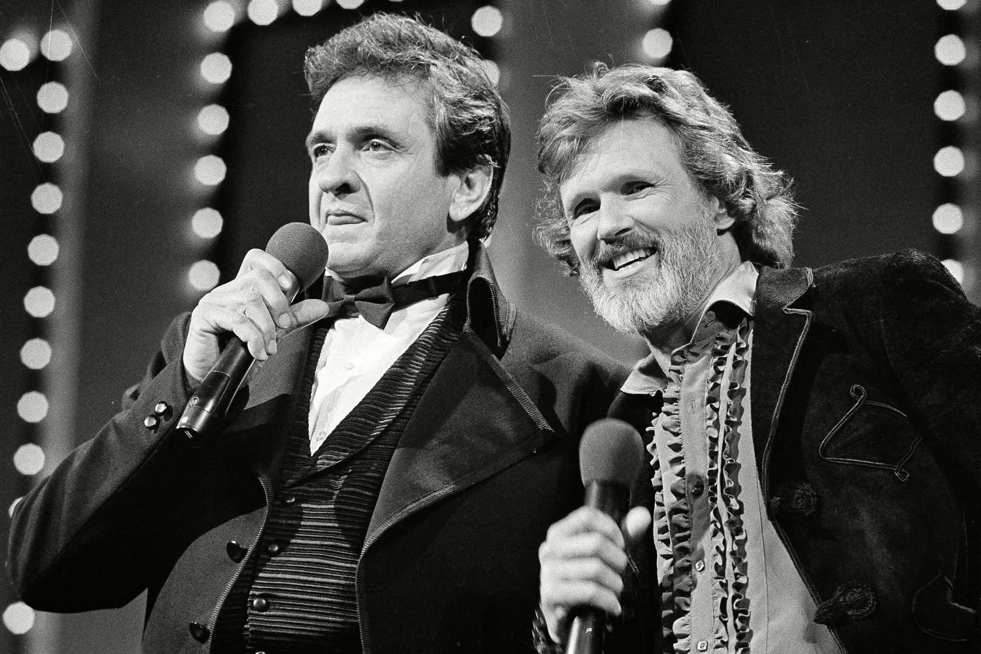 Kris Kristofferson, performance duo, formal stage attire, Full HD Desktop Wallpaper