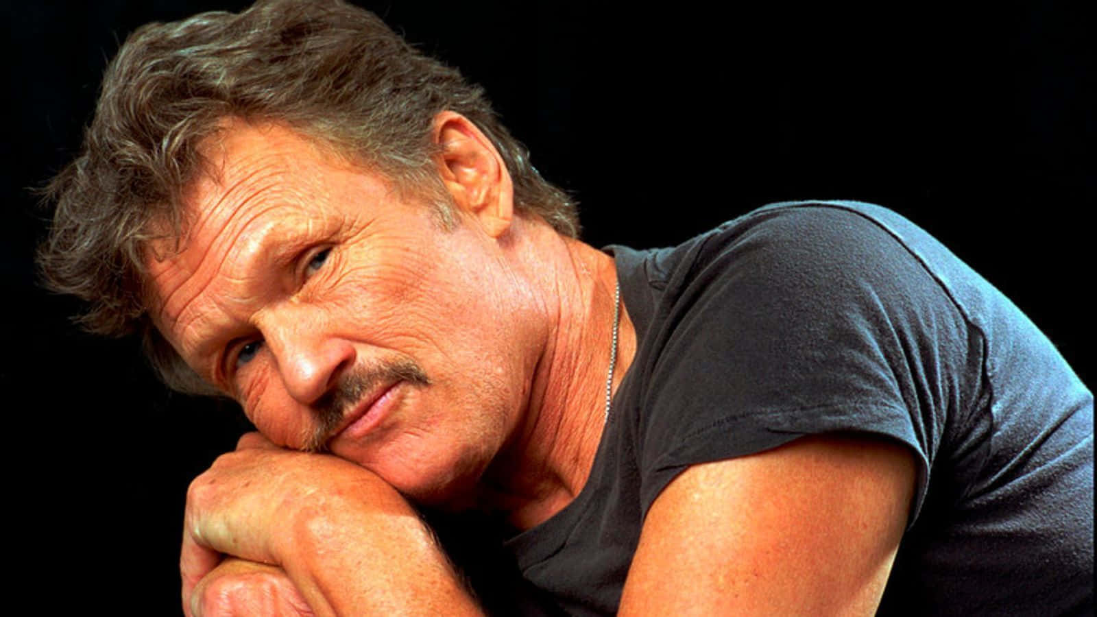 Kris Kristofferson, graying hair, mustache, HD Desktop Wallpaper