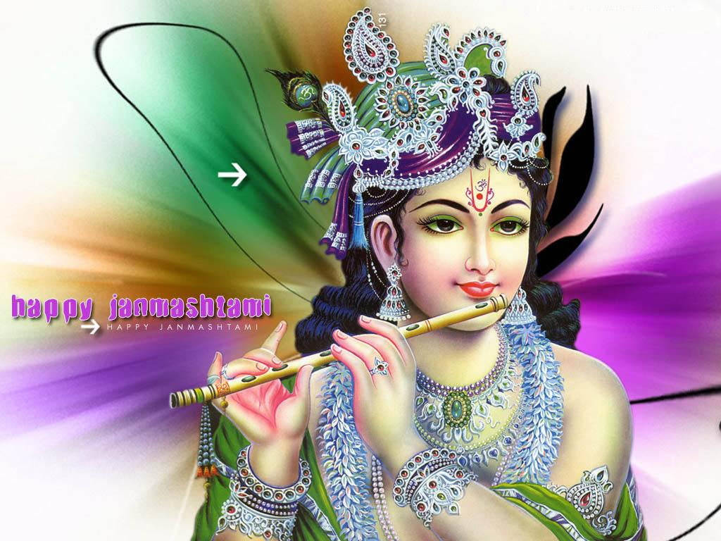 Krishna, Janmashtami, flute, SD Desktop Wallpaper