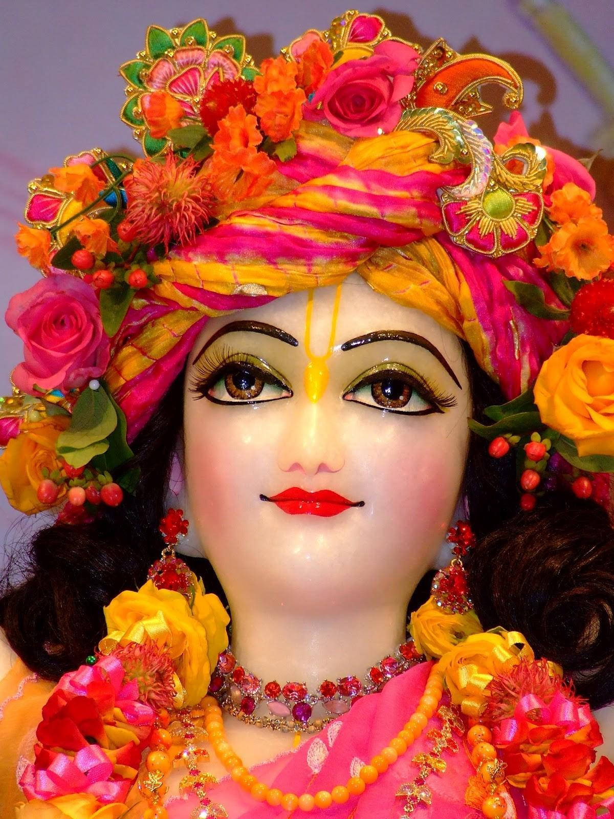 Krishna Ji, orange, pink, HD Phone Wallpaper