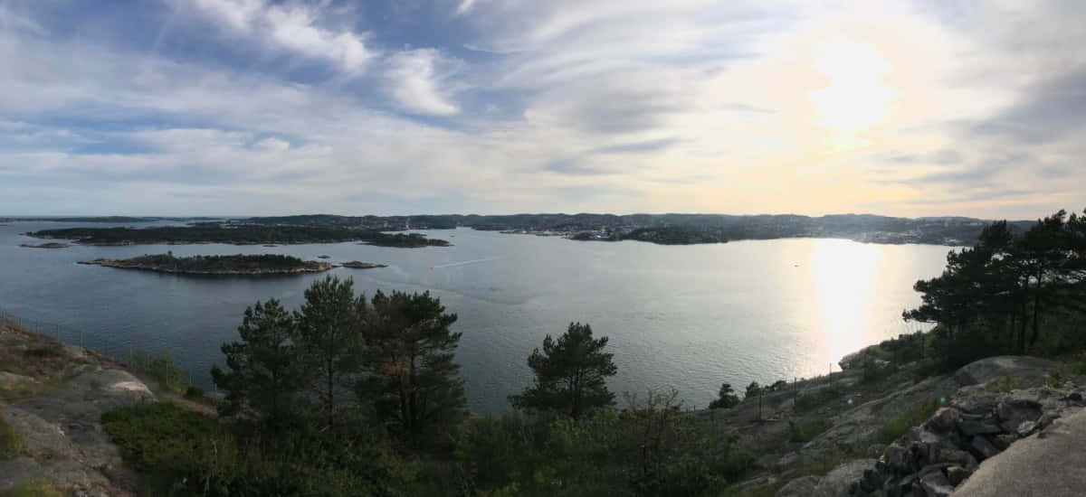 Kristiansand, fjord, islands, SD Desktop Wallpaper