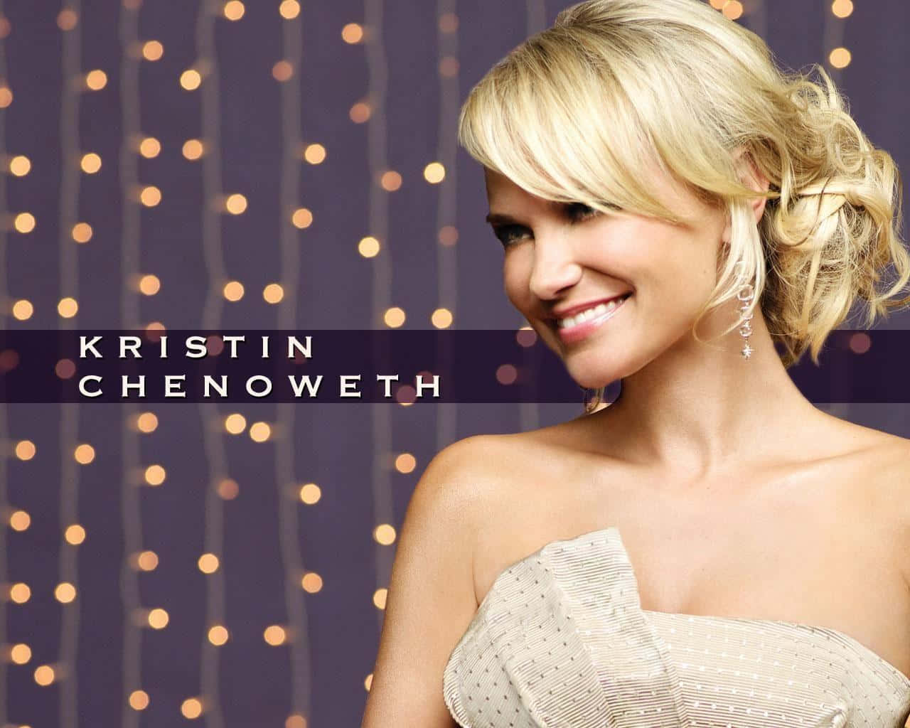 Kristin Chenoweth, blonde woman, strapless dress, HD Desktop Wallpaper