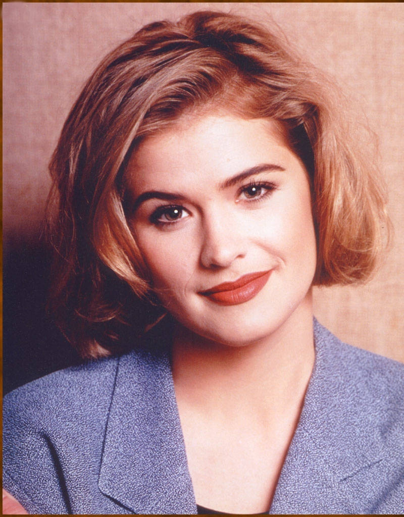 Kristy Swanson, 1992, blue blazer, SD Phone Wallpaper