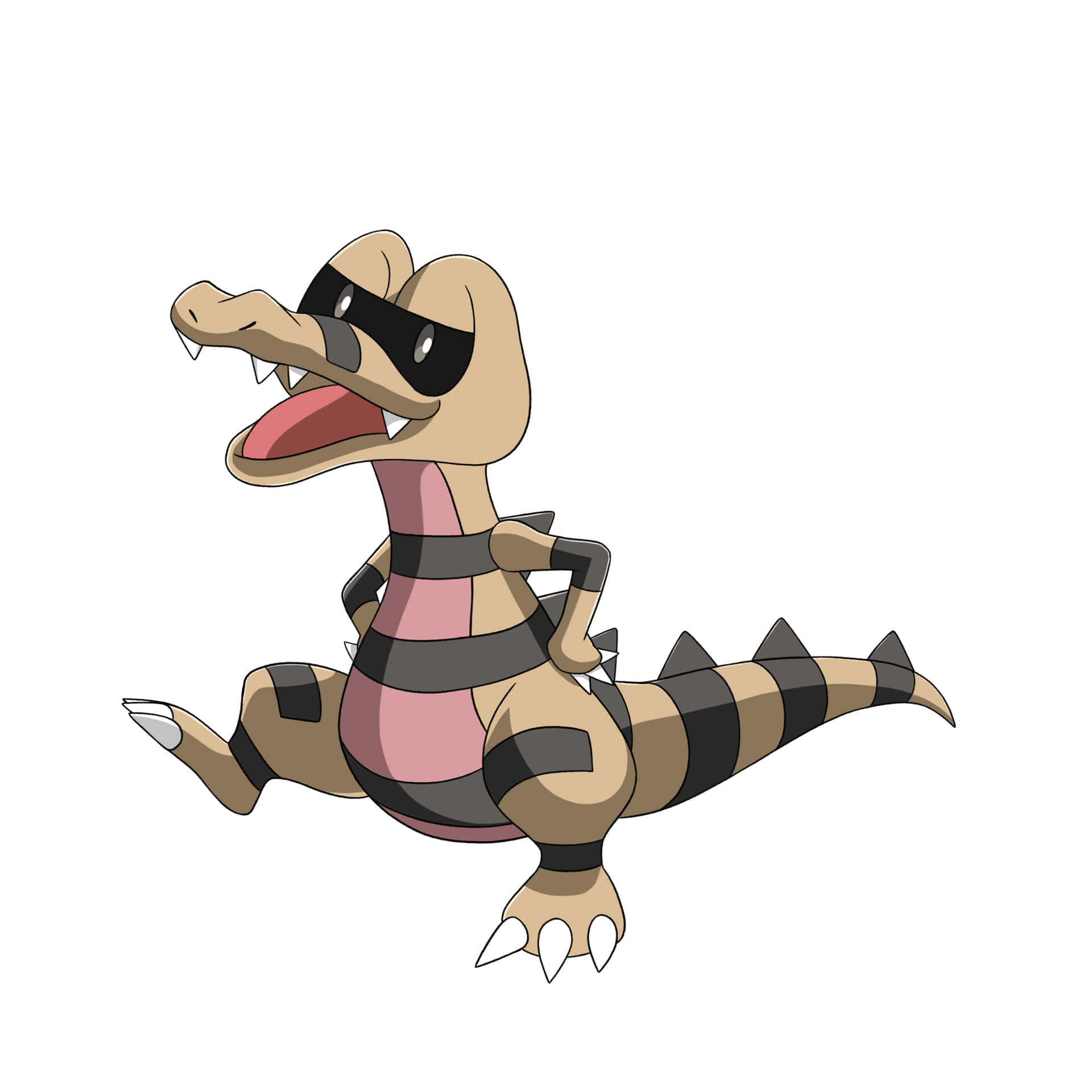 Krokorok, black sunglasses, striped bands, Full HD Desktop Wallpaper