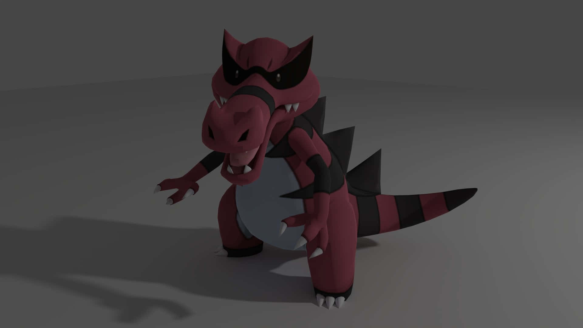 Krookodile, 3D, red and black, Full HD Desktop Wallpaper