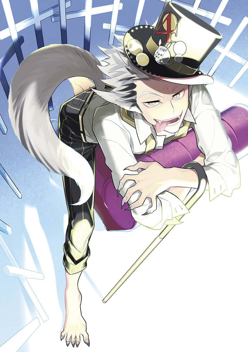 Ktar Bokuto, white tail, top hat, SD Phone Wallpaper