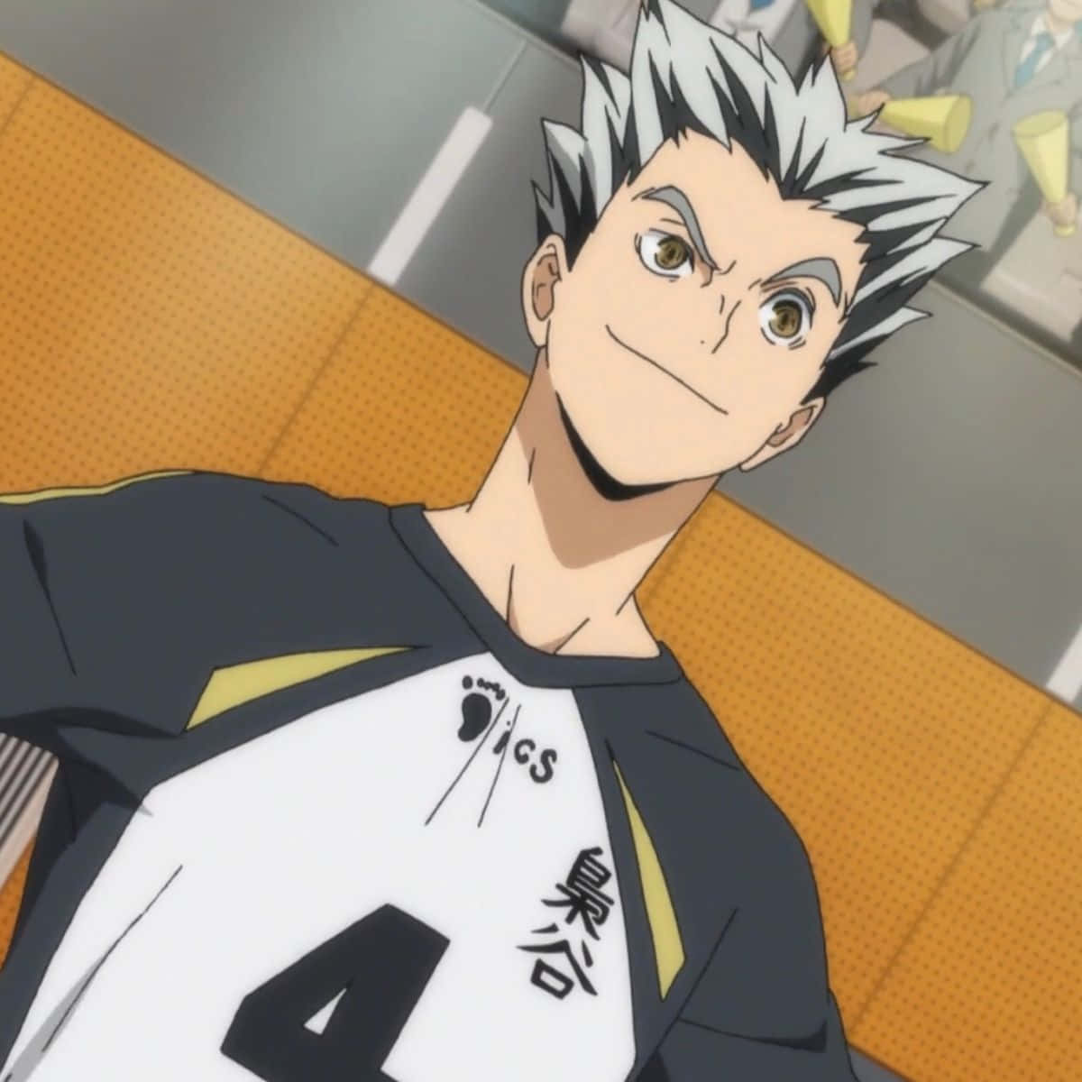 Ktar Bokuto, anime volleyball player, spiky white hair, SD Desktop Wallpaper