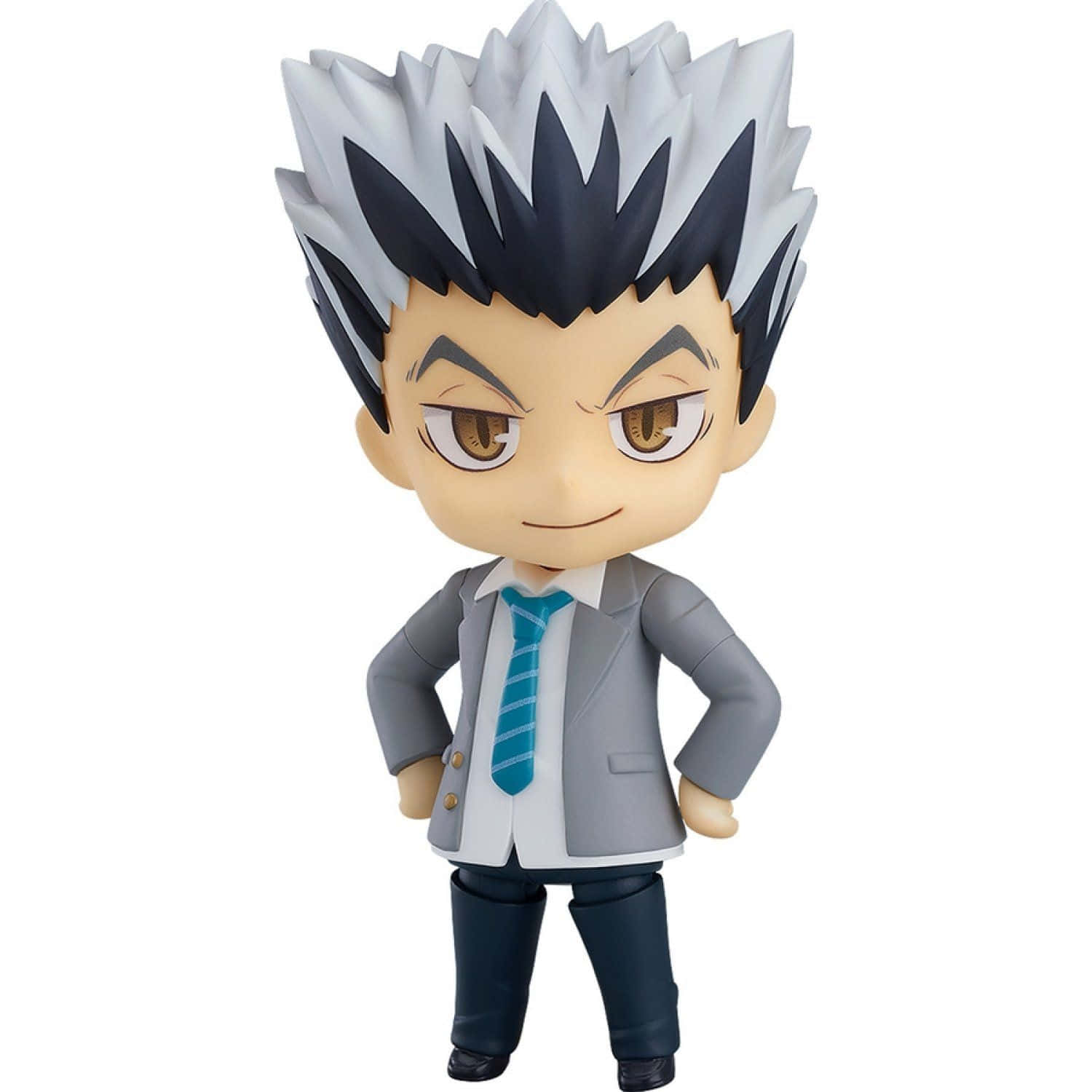 Ktar Bokuto, chibi anime figure, spiky-haired male character, HD Desktop Wallpaper