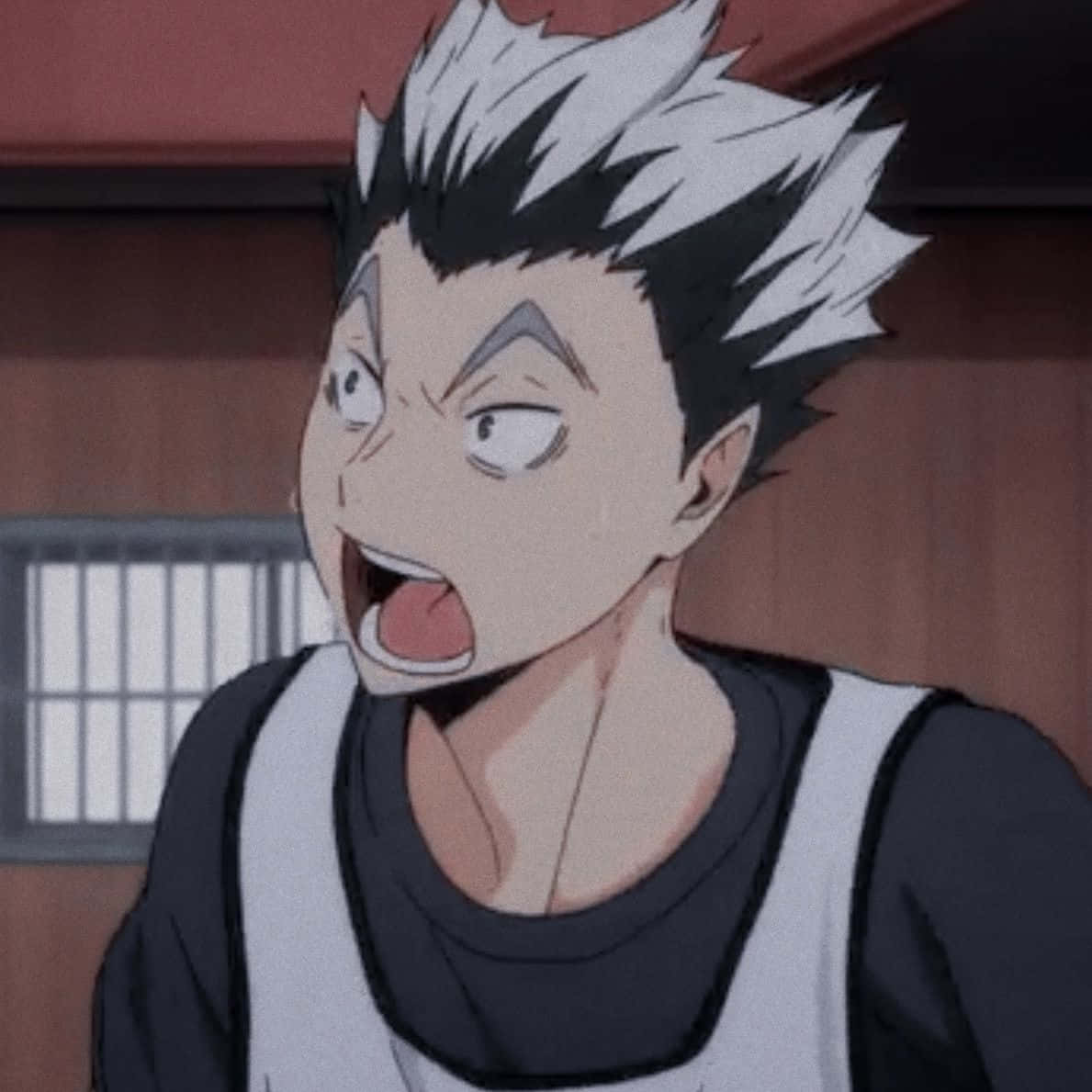 Ktar Bokuto, spiky white and black hair, wide eyes, SD Desktop Wallpaper