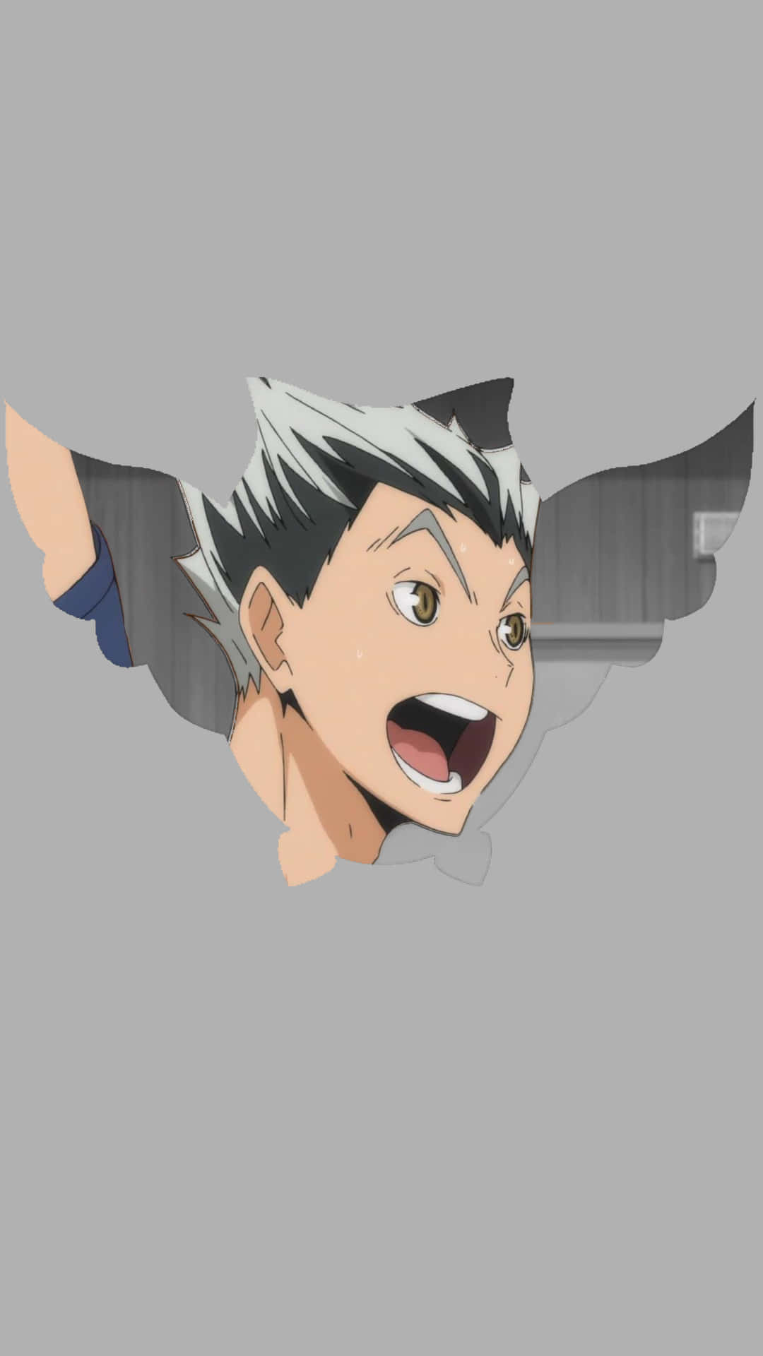 Ktar Bokuto, spiky gray hair, wide eyes, Full HD Phone Wallpaper