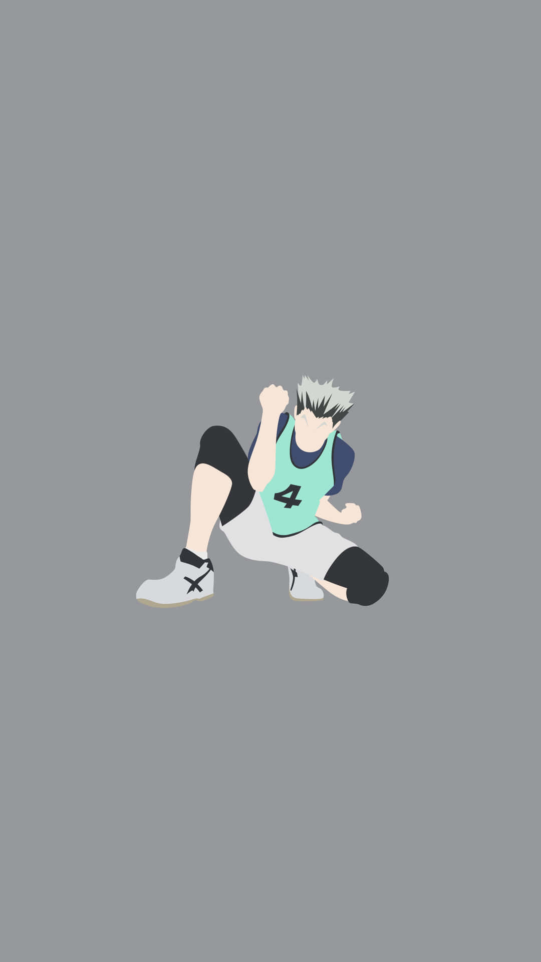 Ktar Bokuto, teal jersey, number four, Full HD Phone Wallpaper