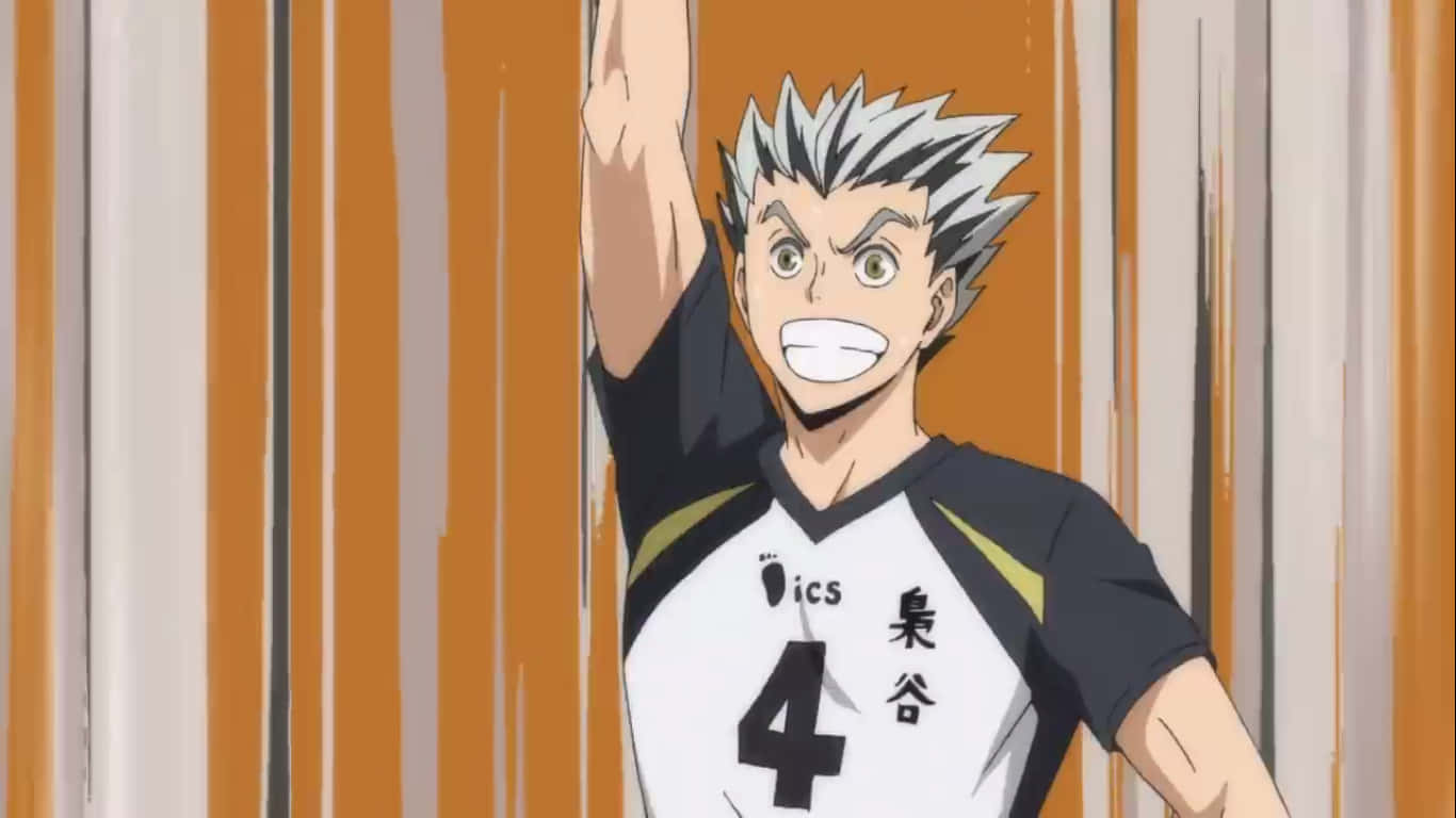 Ktar Bokuto, spiky white hair, number 4 jersey, HD Desktop Wallpaper