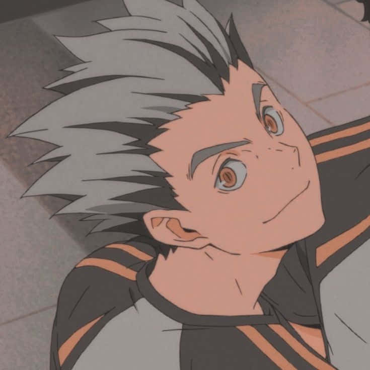 Ktar Bokuto, spiky gray hair, orange eyes, SD Phone Wallpaper