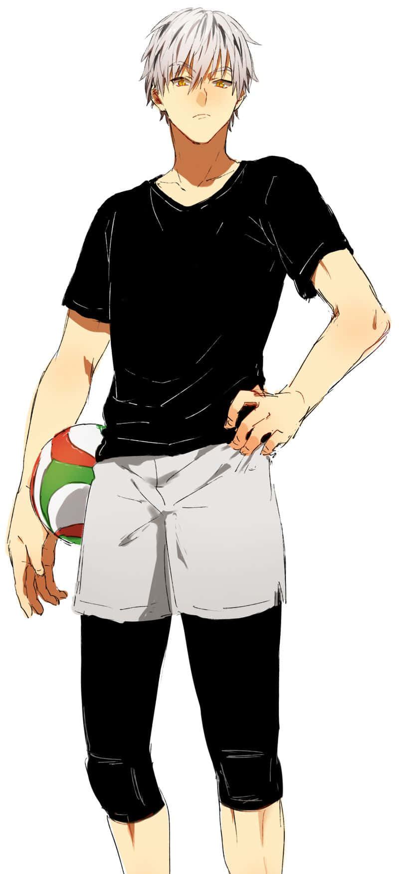 Ktar Bokuto, white hair, volleyball, HD Phone Wallpaper