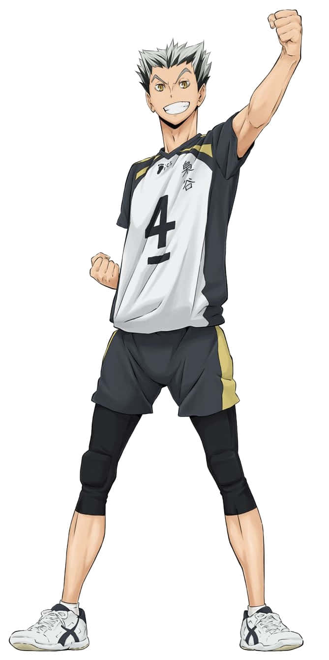 Ktar Bokuto, white jersey, number four, HD Phone Wallpaper