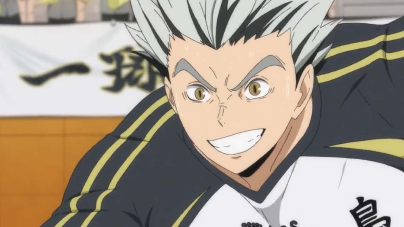 Ktar Bokuto, spiky silver hair, determined grin, HD Desktop Wallpaper