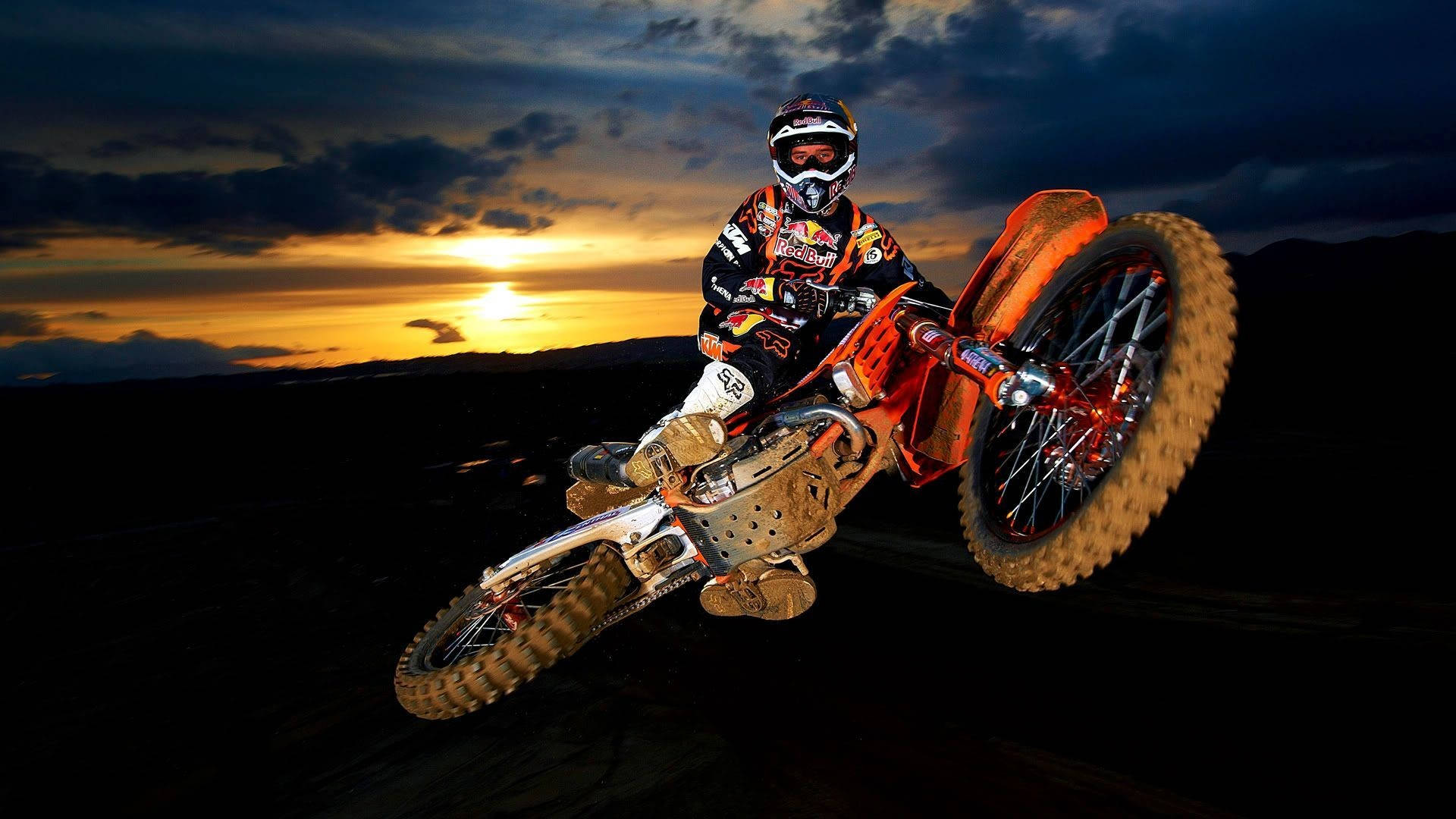 KTM Bike, motocross, wheelie, Full HD Desktop Wallpaper
