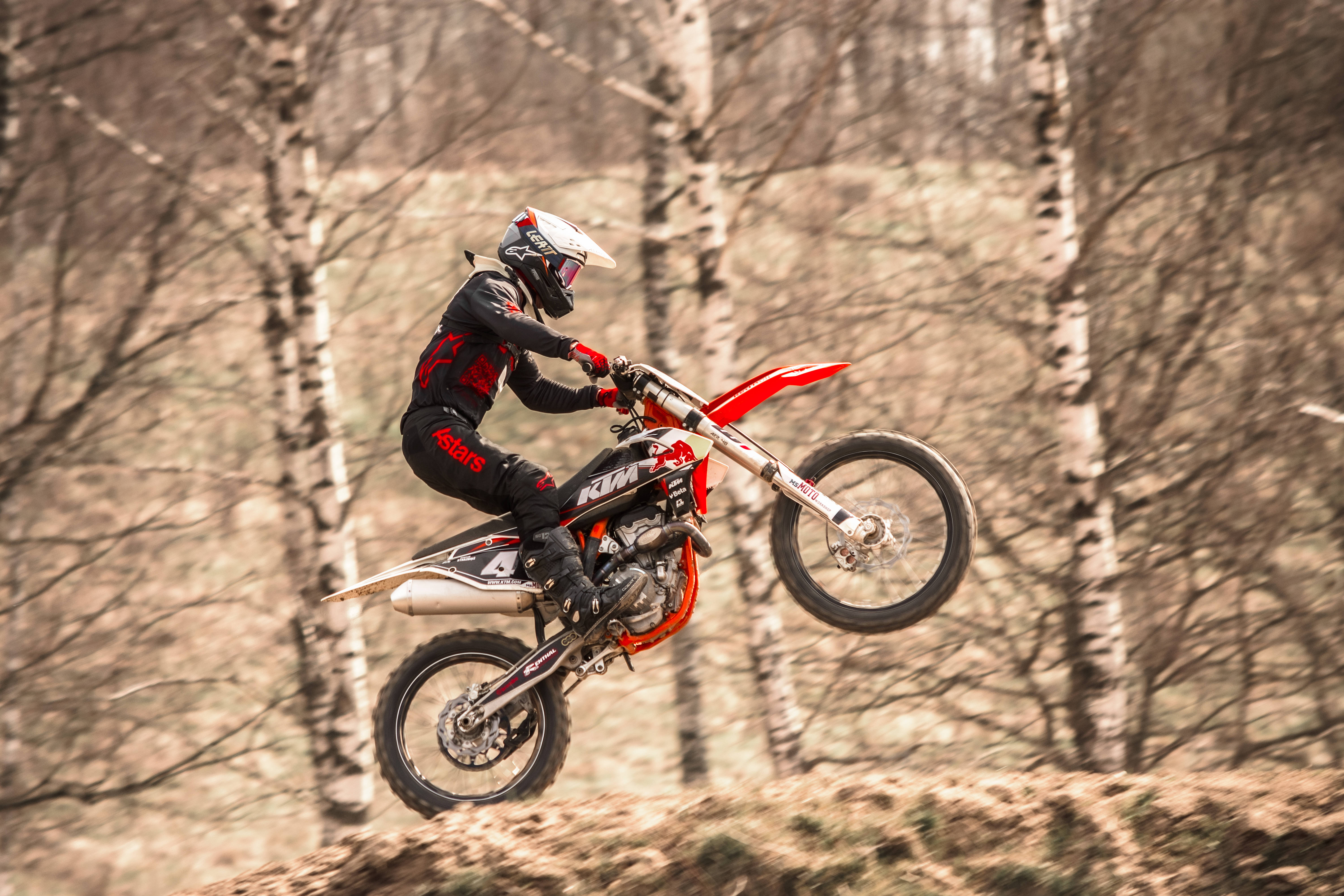 KTM, red KTM bike, motocross race, 5K Desktop Wallpaper