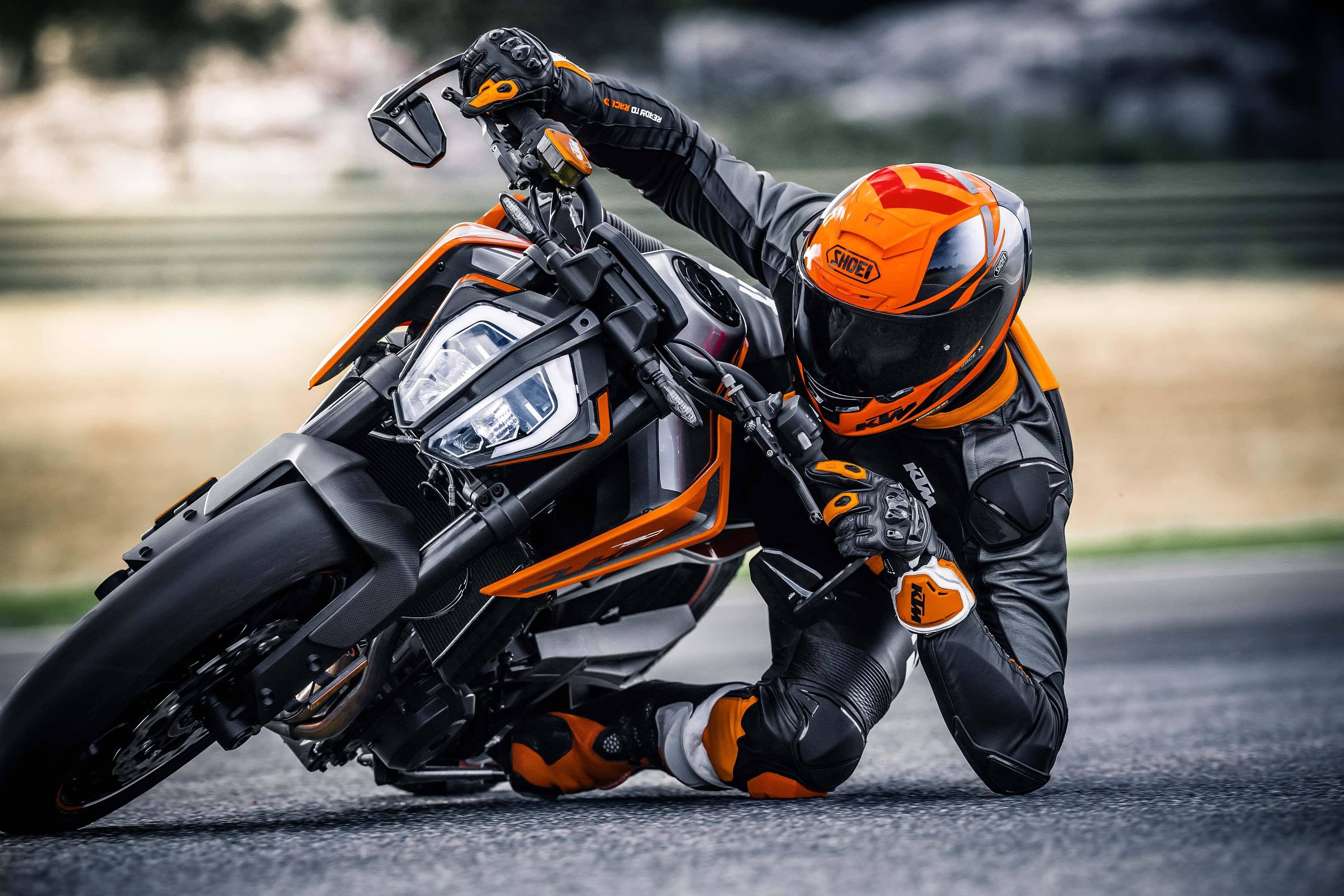 KTM Bike, orange and black gear, sportbike, 2K Desktop Wallpaper
