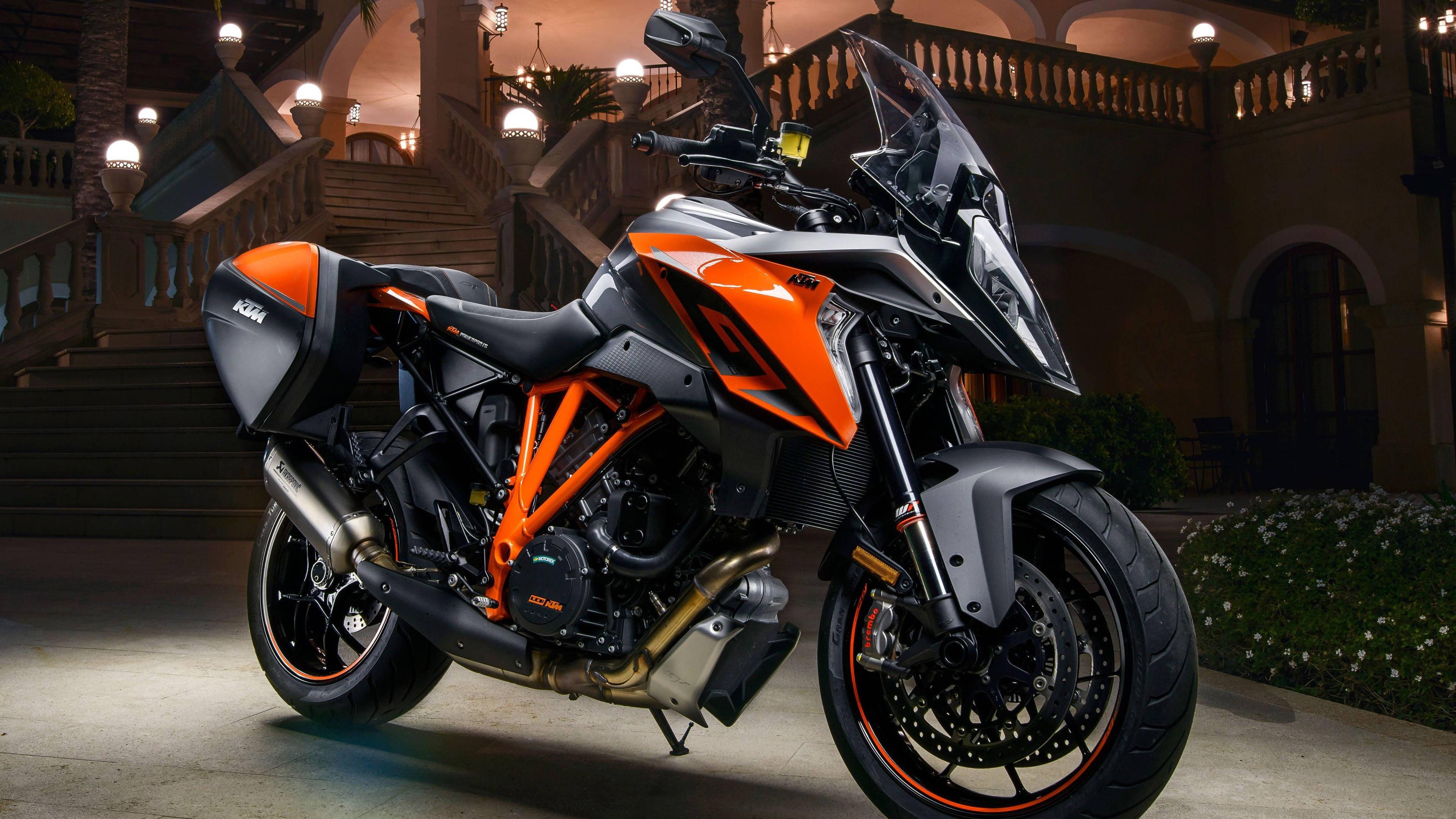 KTM, orange and black, motorcycle, 4K Desktop Wallpaper