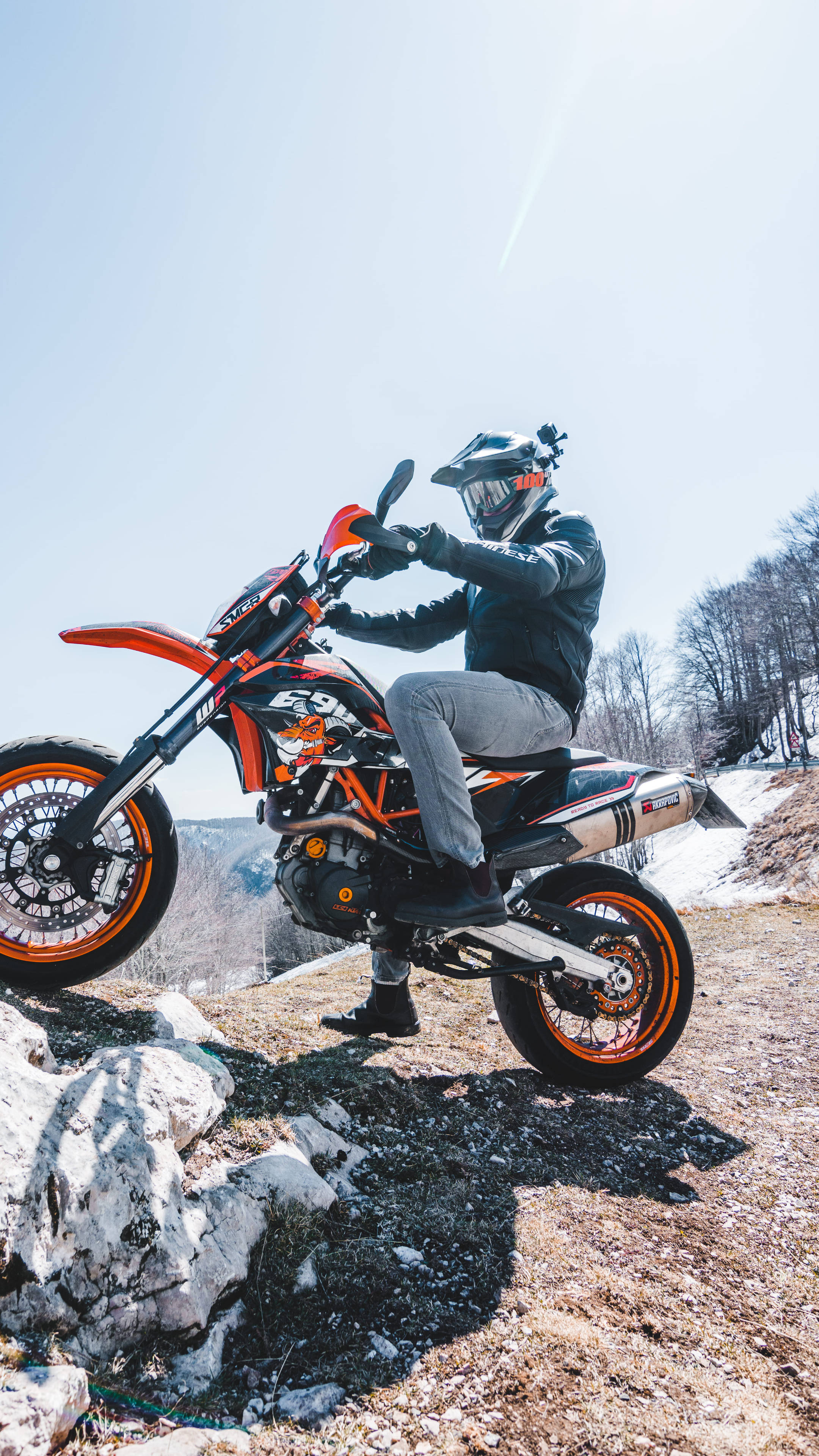 KTM, 4K, dirt bike, 4K Phone Wallpaper