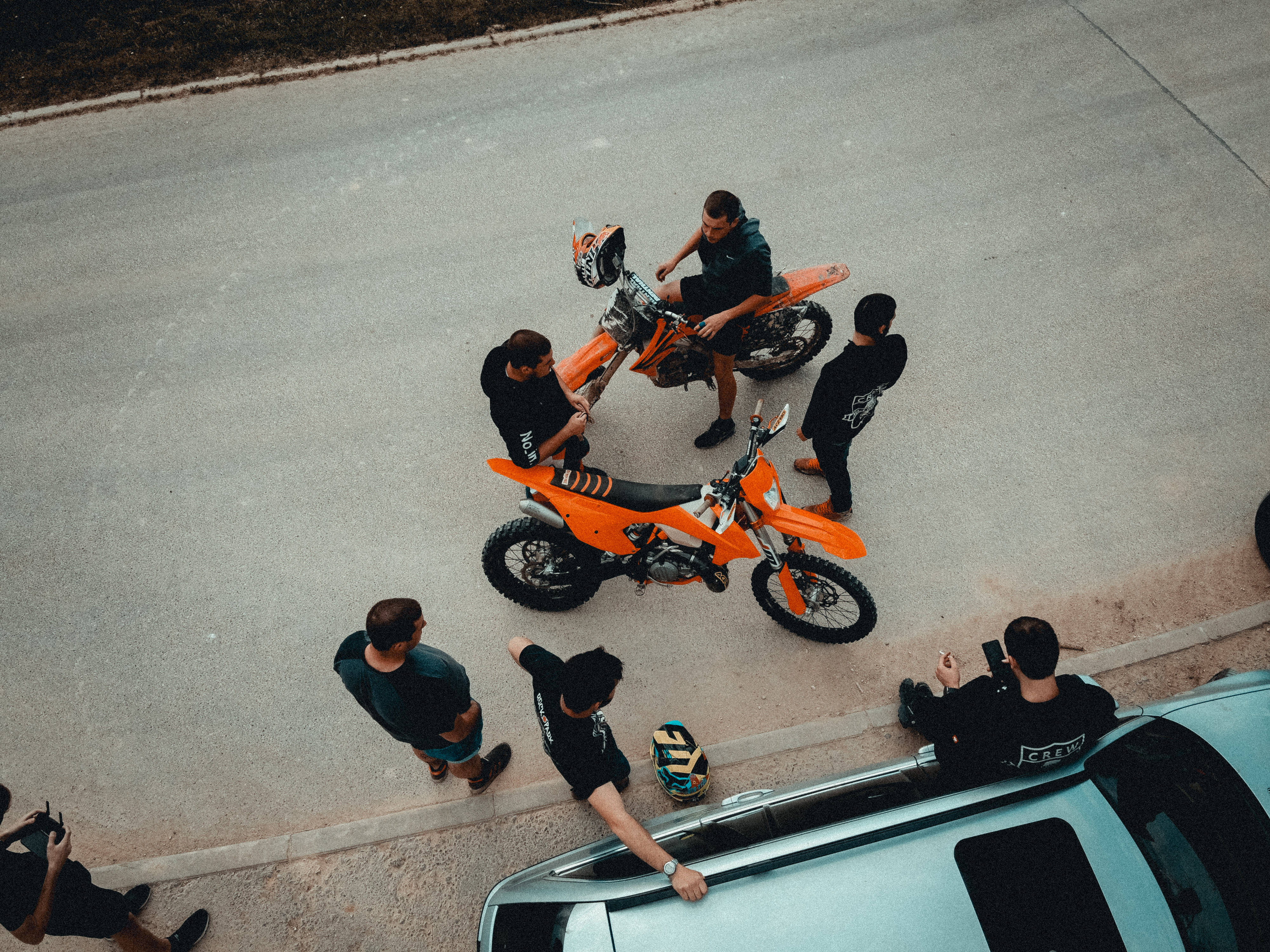 KTM, dirt bikes, bright orange, 4K Desktop Wallpaper