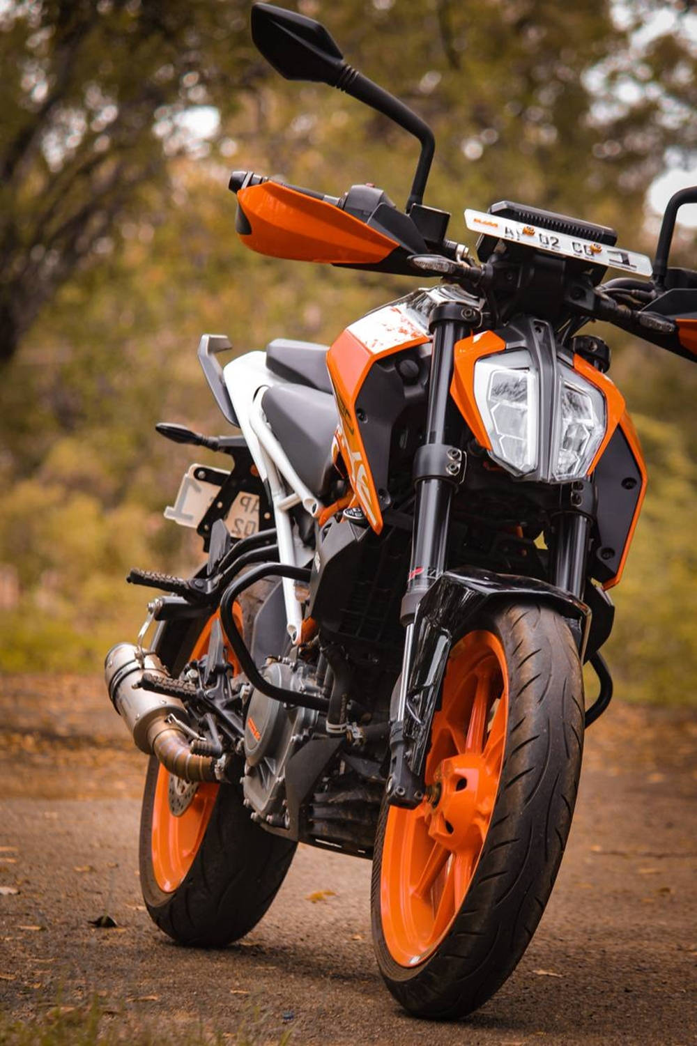 KTM Duke 390, vibrant orange, black, HD Phone Wallpaper