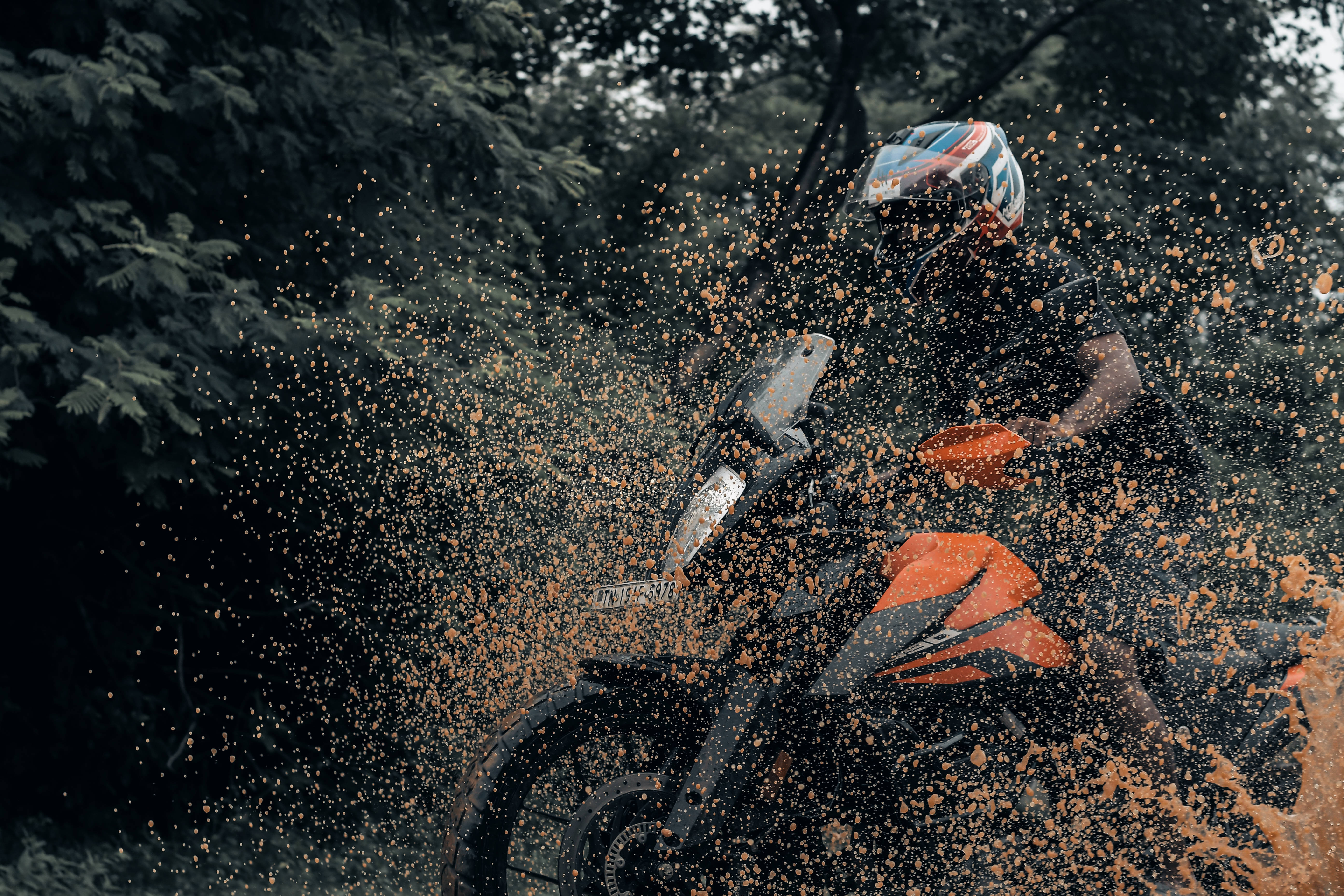 KTM RC 390, dirt, muddy terrain, 5K Desktop Wallpaper