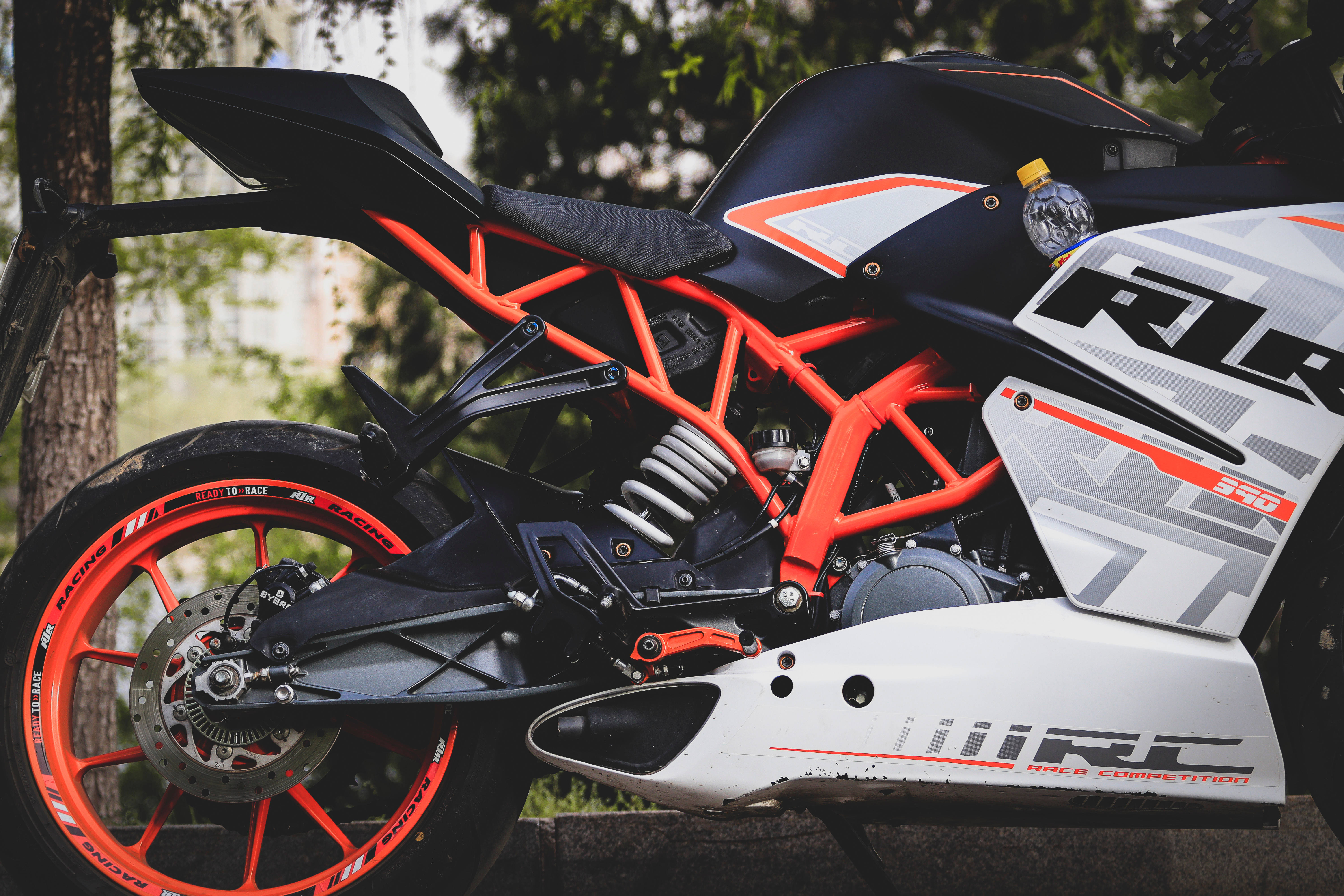 KTM RC 390, 2016 Series, red and white, 5K Desktop Wallpaper