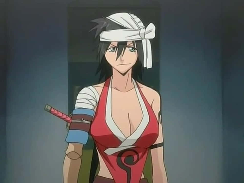 Kukaku Shiba, black hair, white headband, SD Desktop Wallpaper