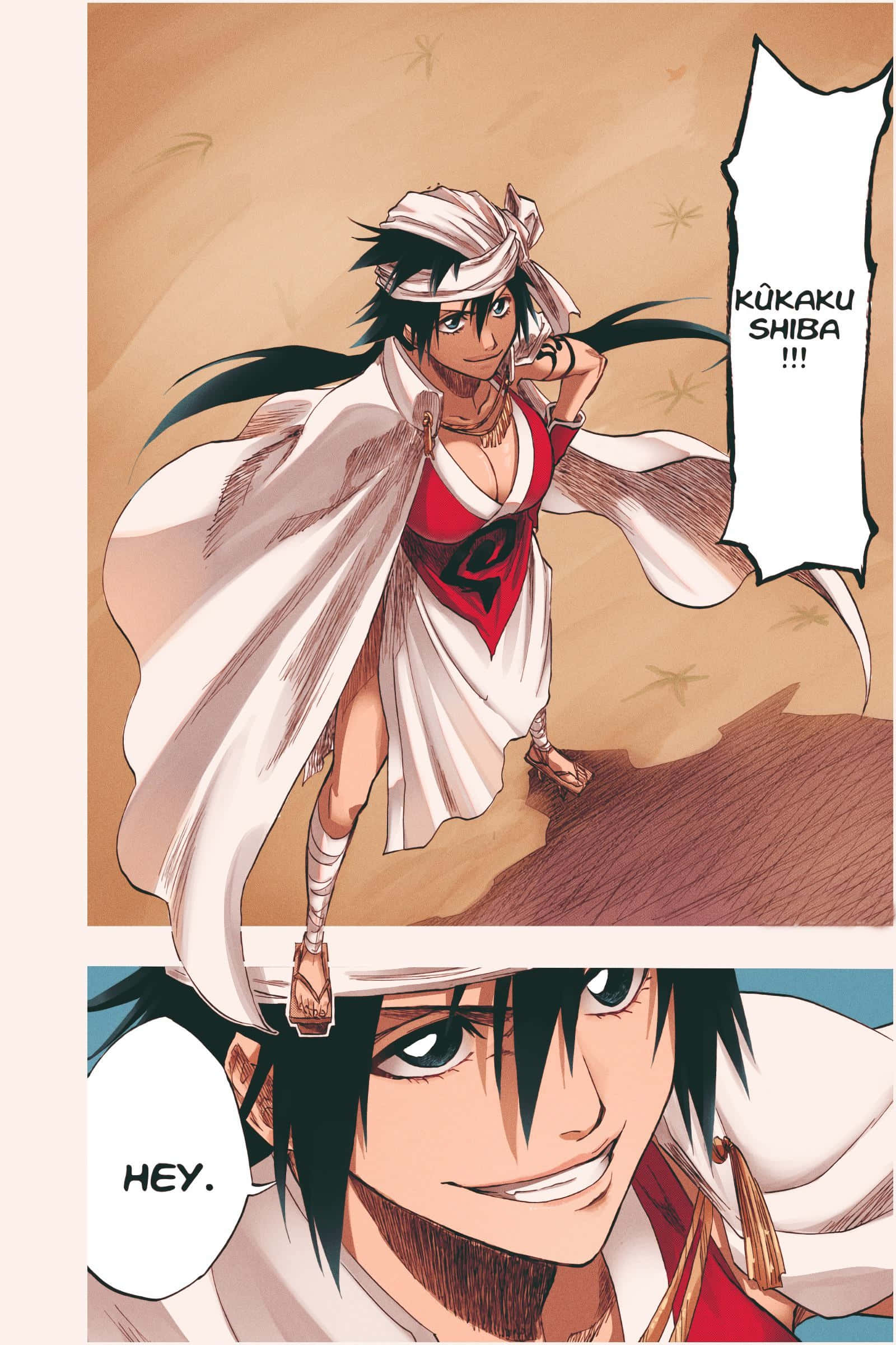 Kukaku Shiba, white robe, red top, Full HD Phone Wallpaper