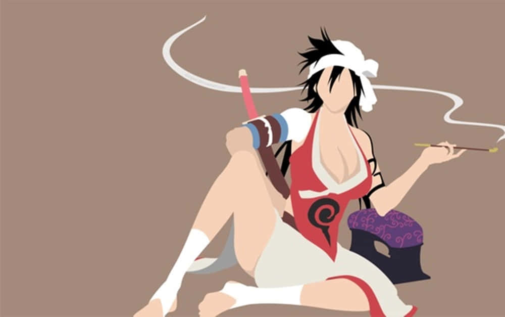 Kukaku Shiba, red and white outfit, cigarette, SD Desktop Wallpaper