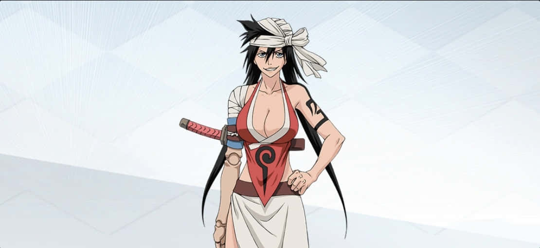 Kukaku Shiba, katana, black hair, SD Desktop Wallpaper