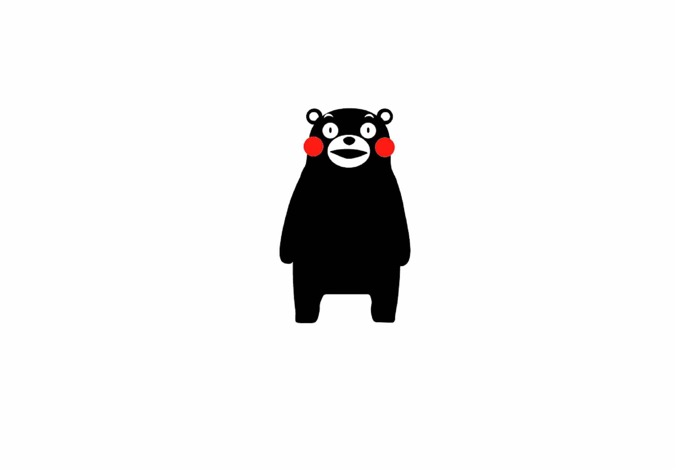 Kumamon, black bear, red cheeks, Full HD Desktop Wallpaper