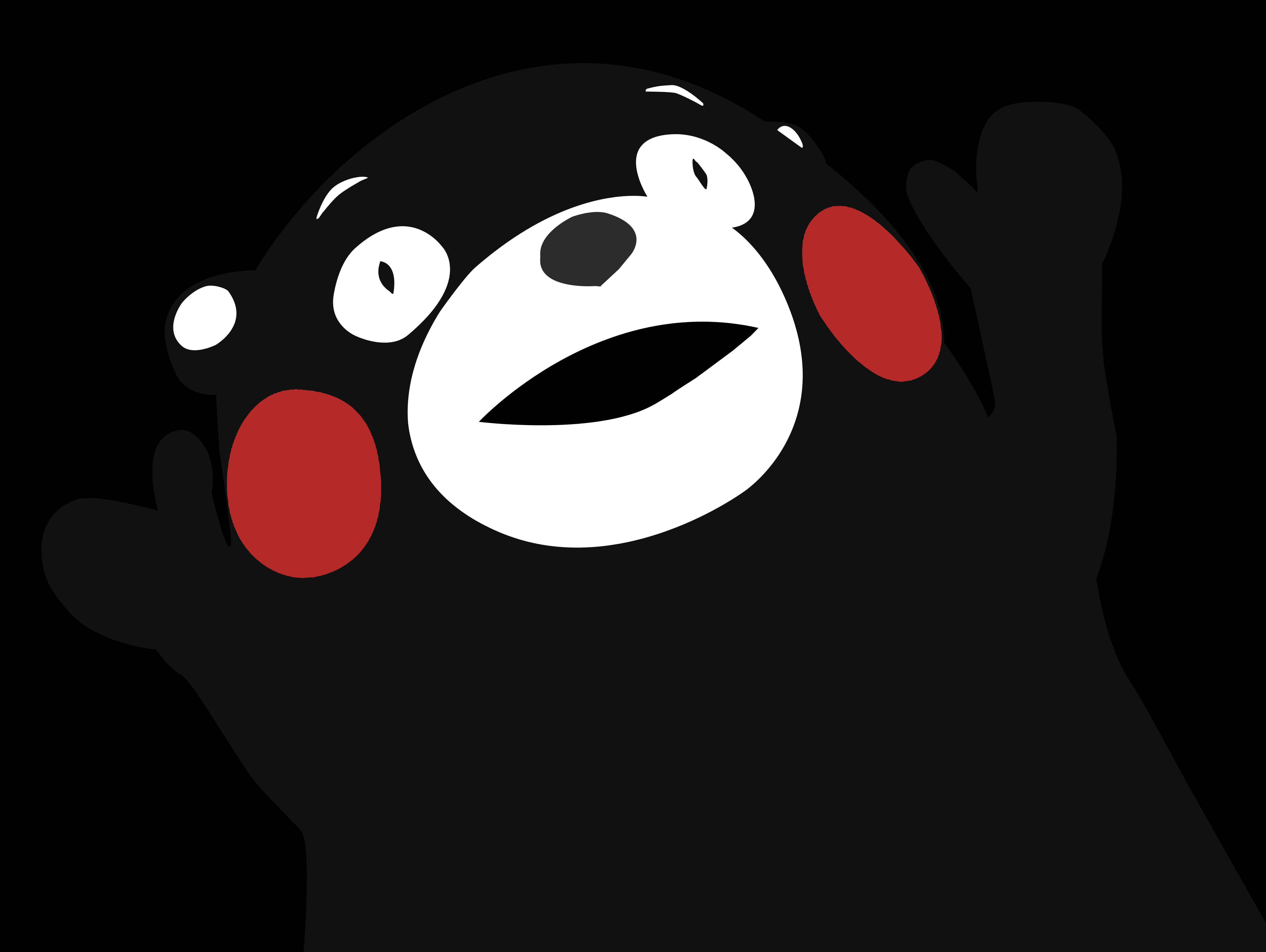 Kumamon, black bear, red cheeks, 4K Desktop Wallpaper