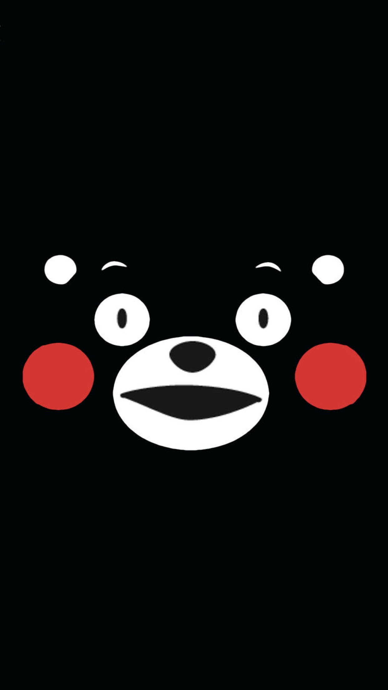 Kumamon, white bear face, red cheeks, Full HD Phone Wallpaper