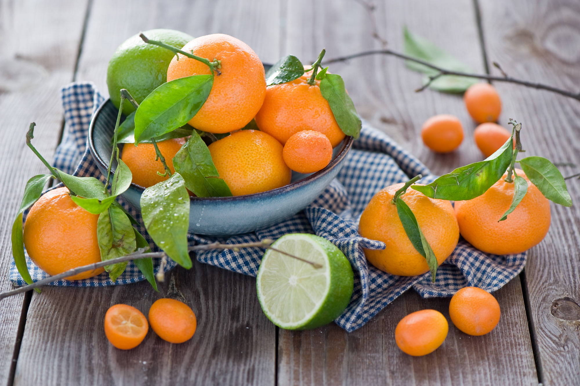 kumquat fruit, limes, oranges, Full HD Desktop Wallpaper