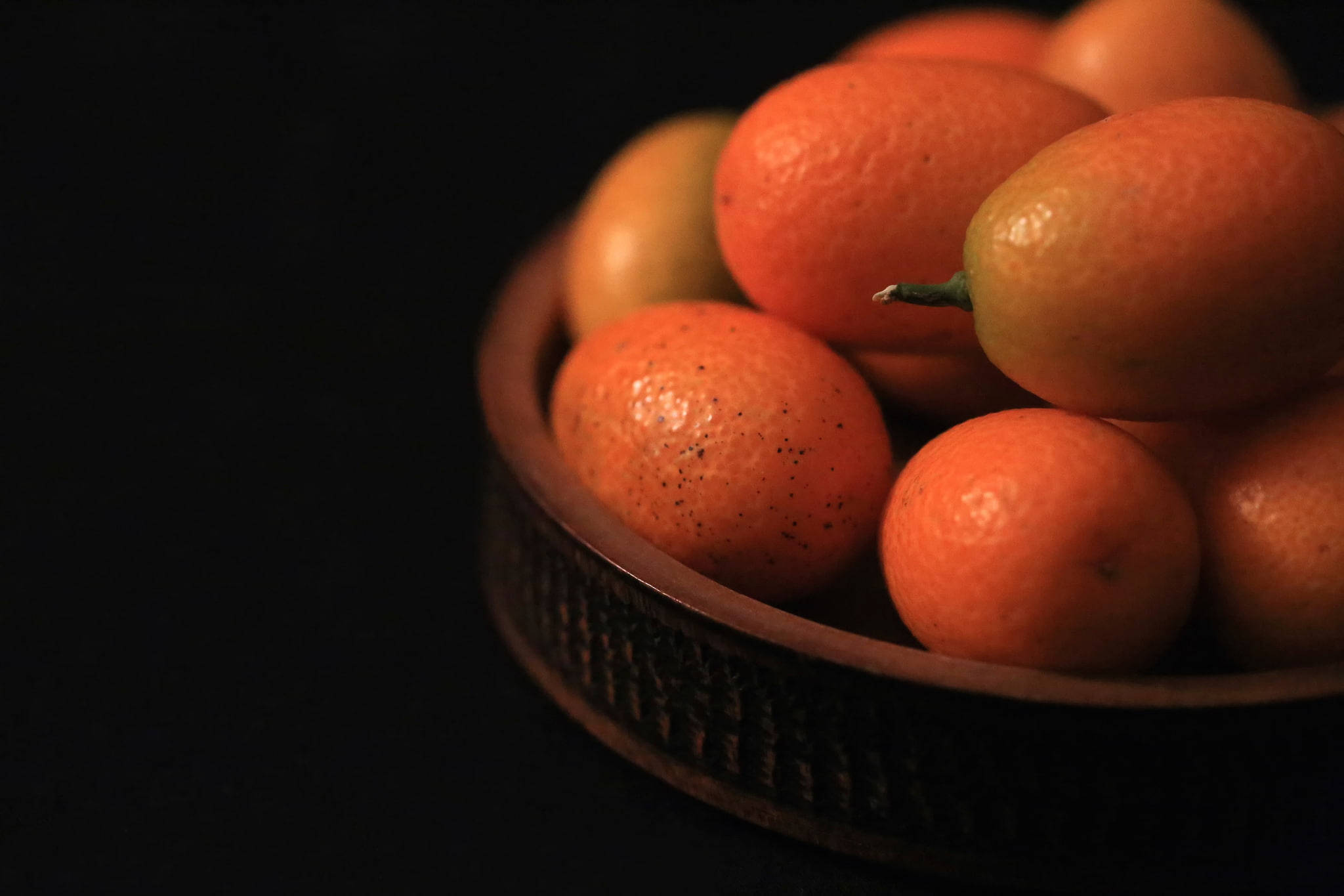 kumquats, wooden bowl, vibrant orange, Full HD Desktop Wallpaper