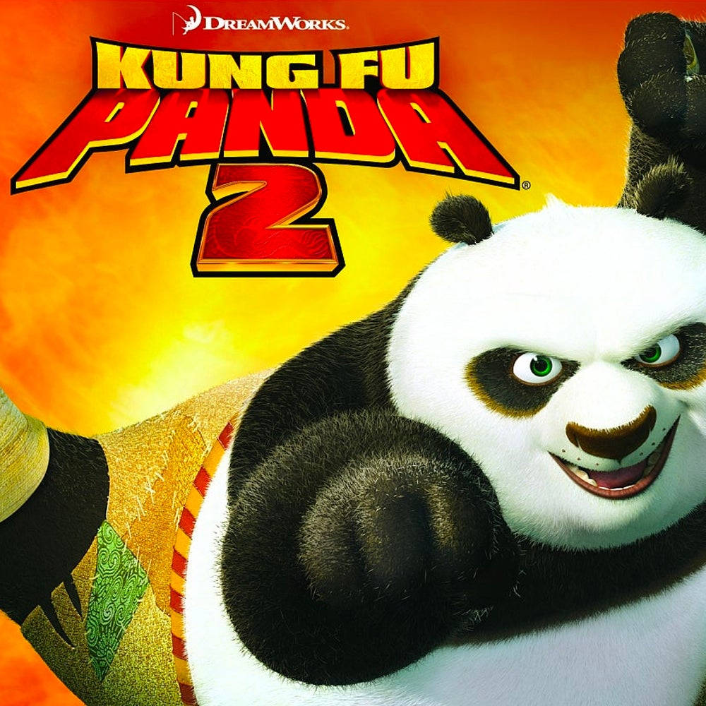Kung Fu Panda 2, split kick, fiery orange sunset, SD Desktop Wallpaper