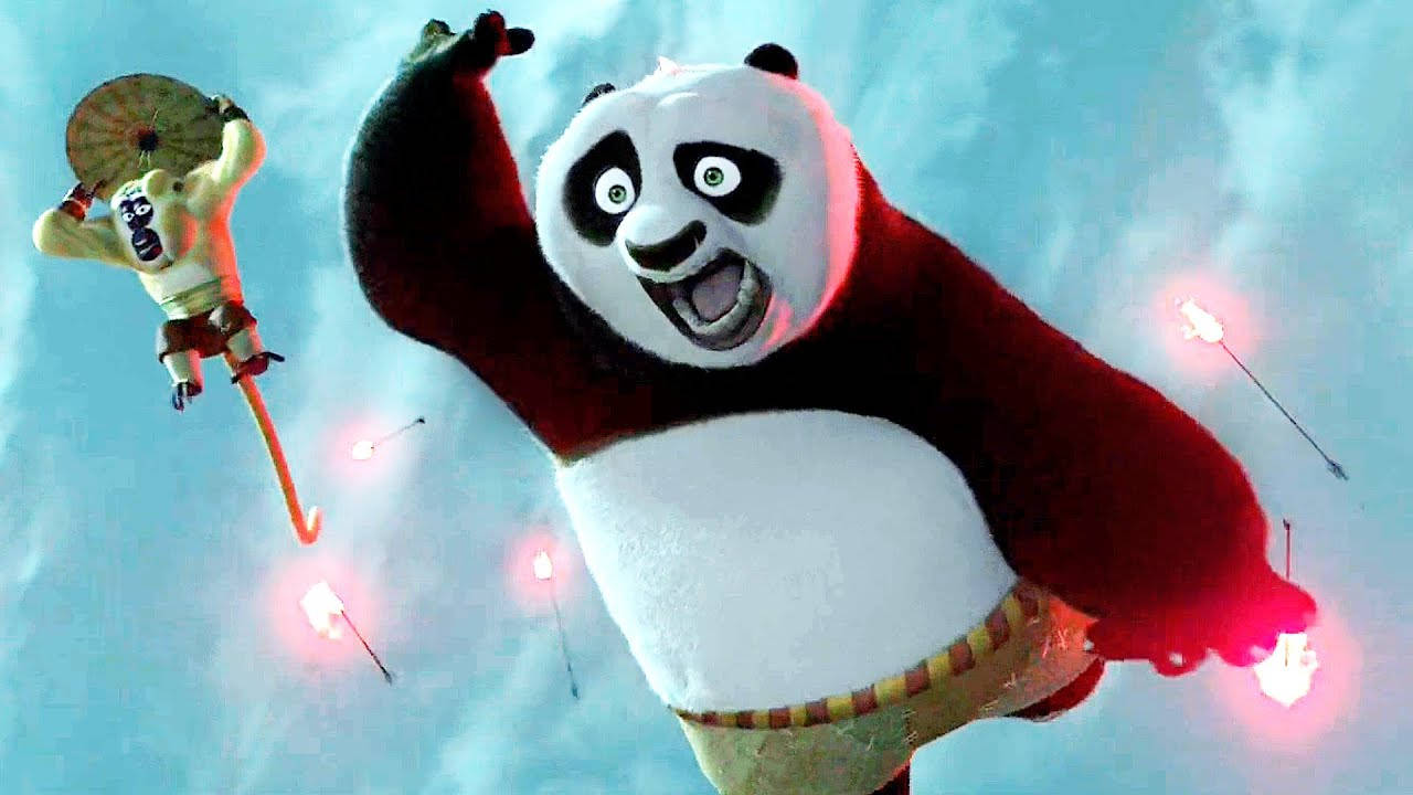 Kung Fu Panda 2, monkey, panda, HD Desktop Wallpaper