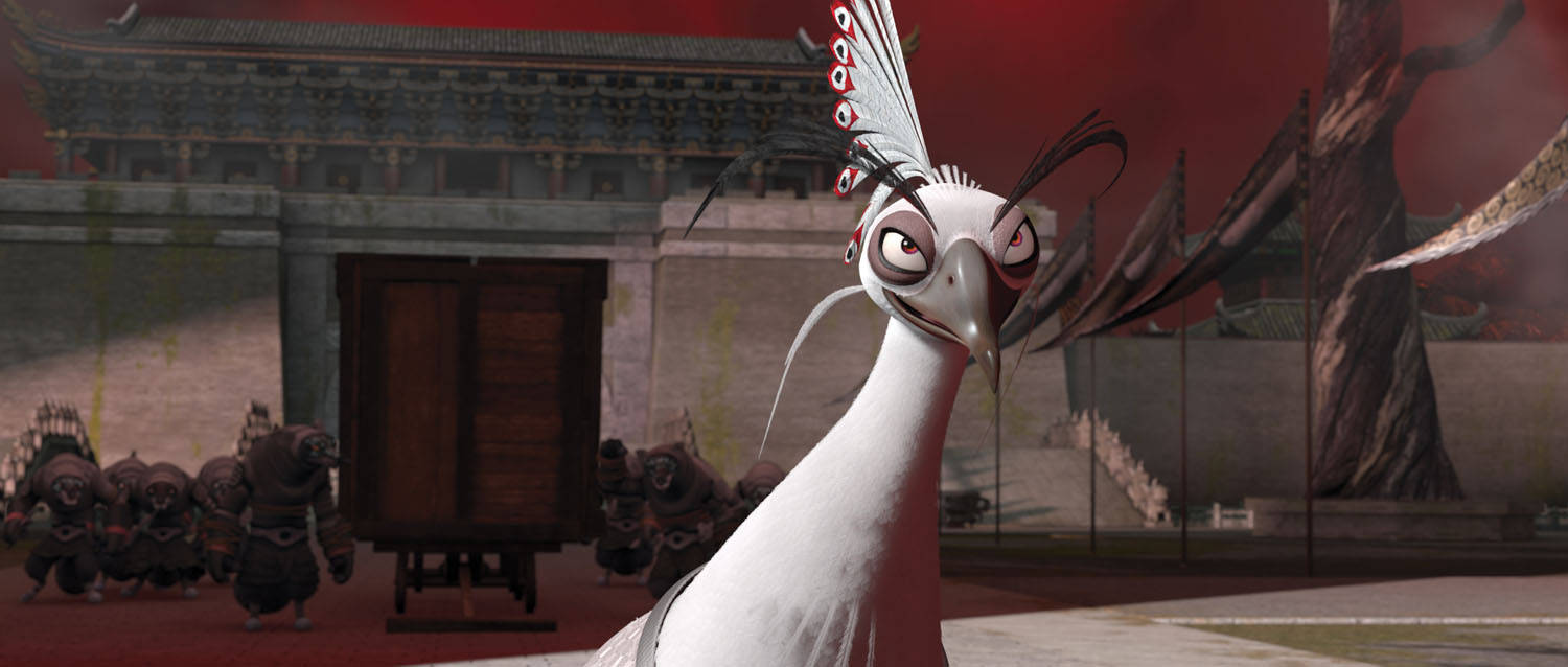 Kung Fu Panda 2, primary antagonist, white peacock, HD Desktop Wallpaper