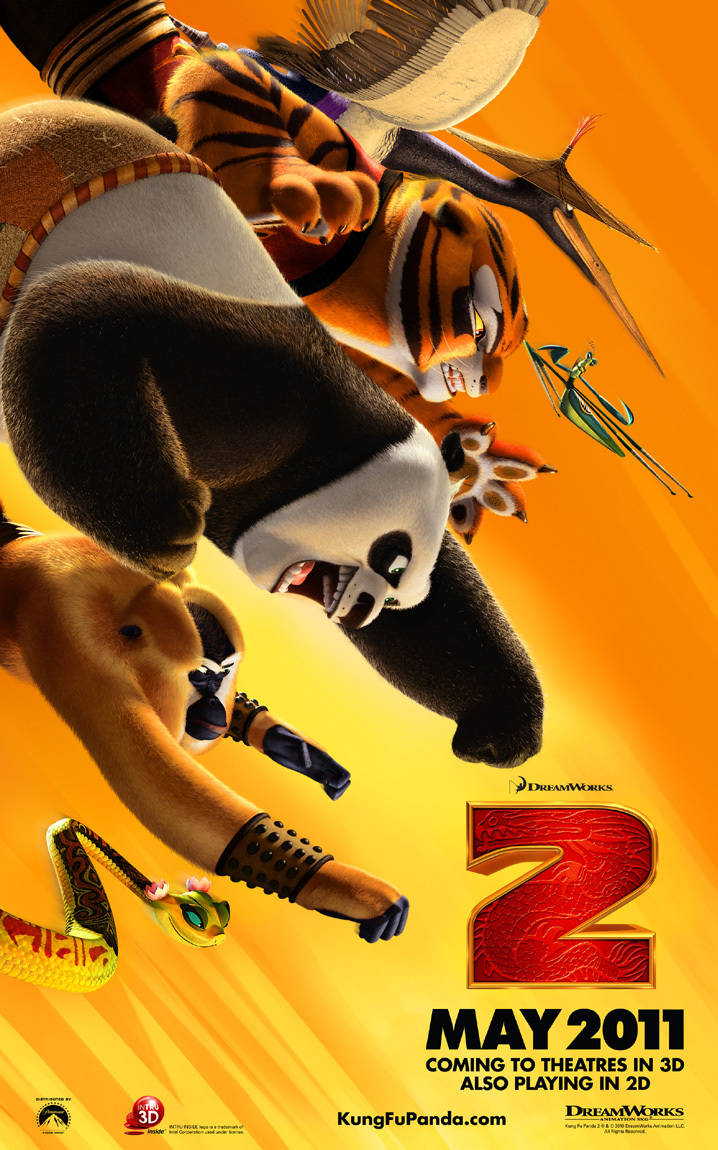 Kung Fu Panda 2, tiger, snake, SD Phone Wallpaper
