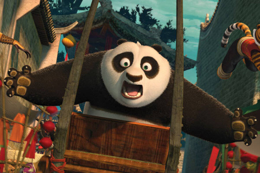 Kung Fu Panda 2, cart race, wooden crate, SD Desktop Wallpaper