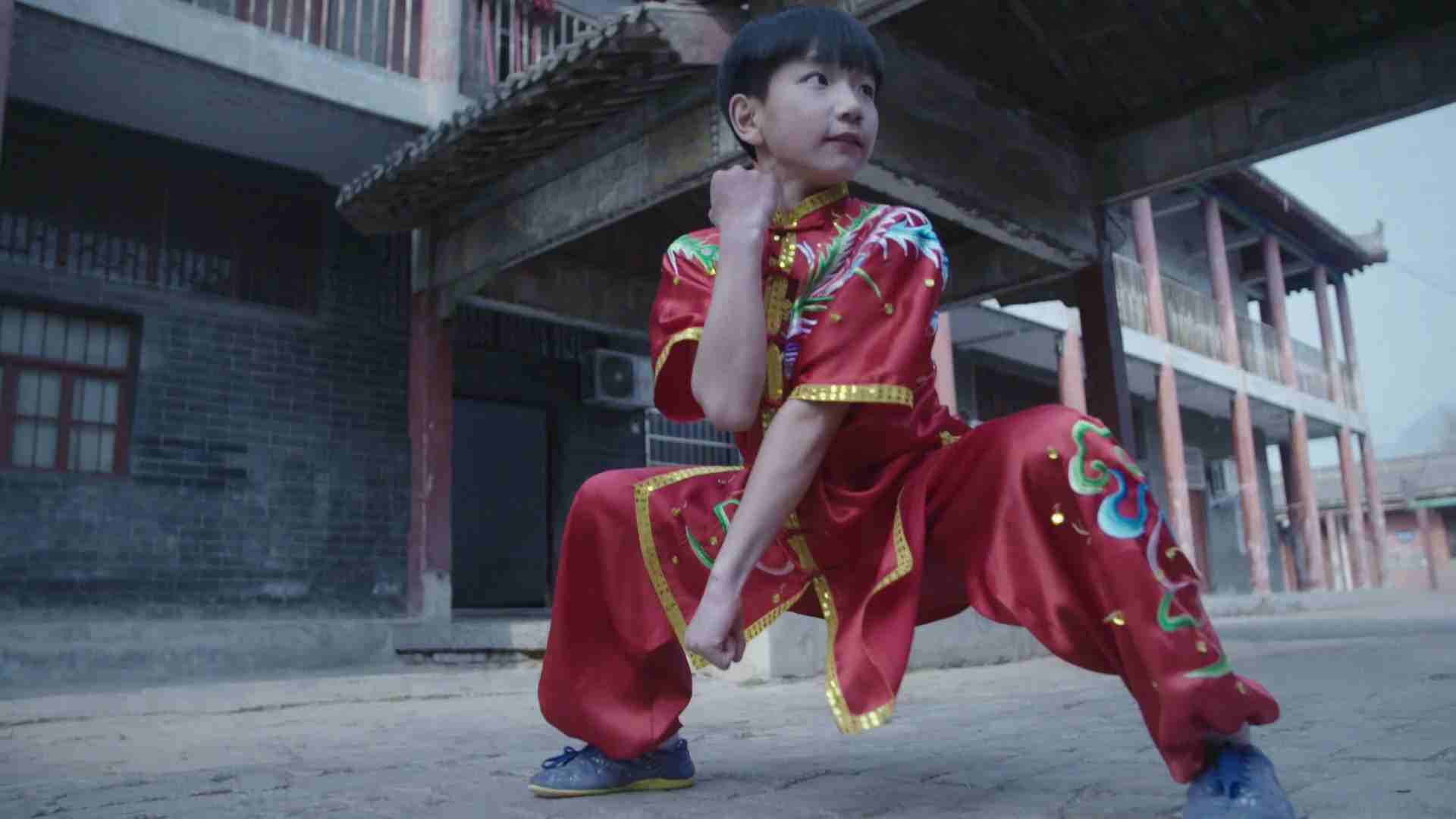 young girl, kung fu, martial arts pose, Full HD Desktop Wallpaper